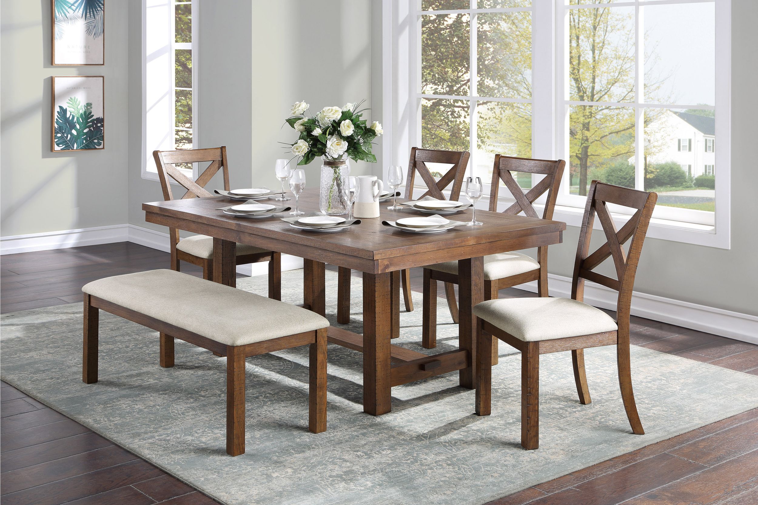 Bonner Rectangular Wood Dining Room Set