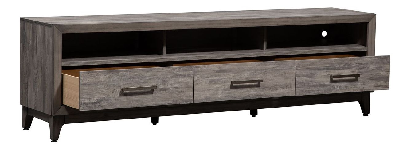 Mercury 76-inch Melamine/Wood 3-Drawer TV Console