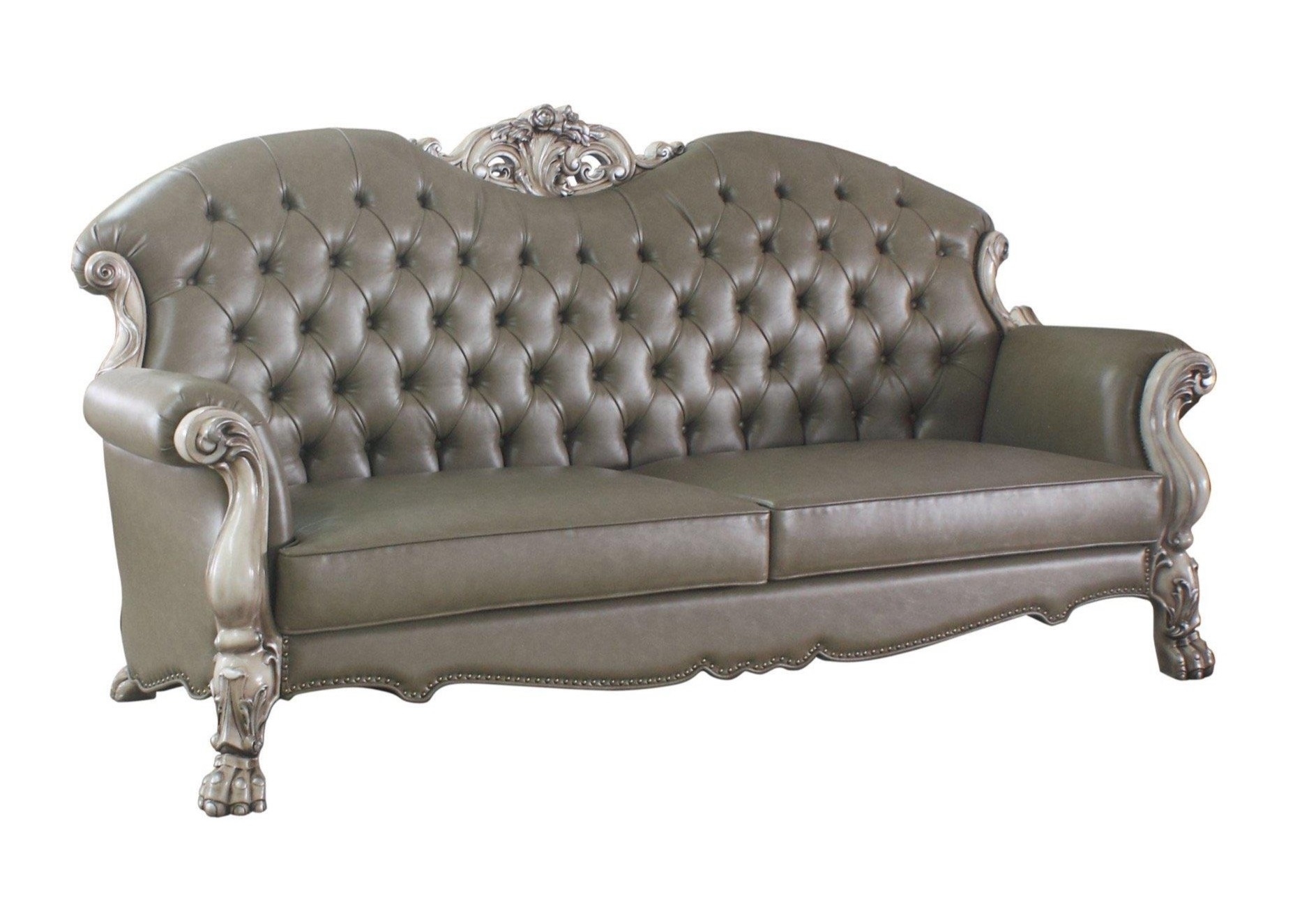 Dresden PU/Wood Tufted Living Room Set