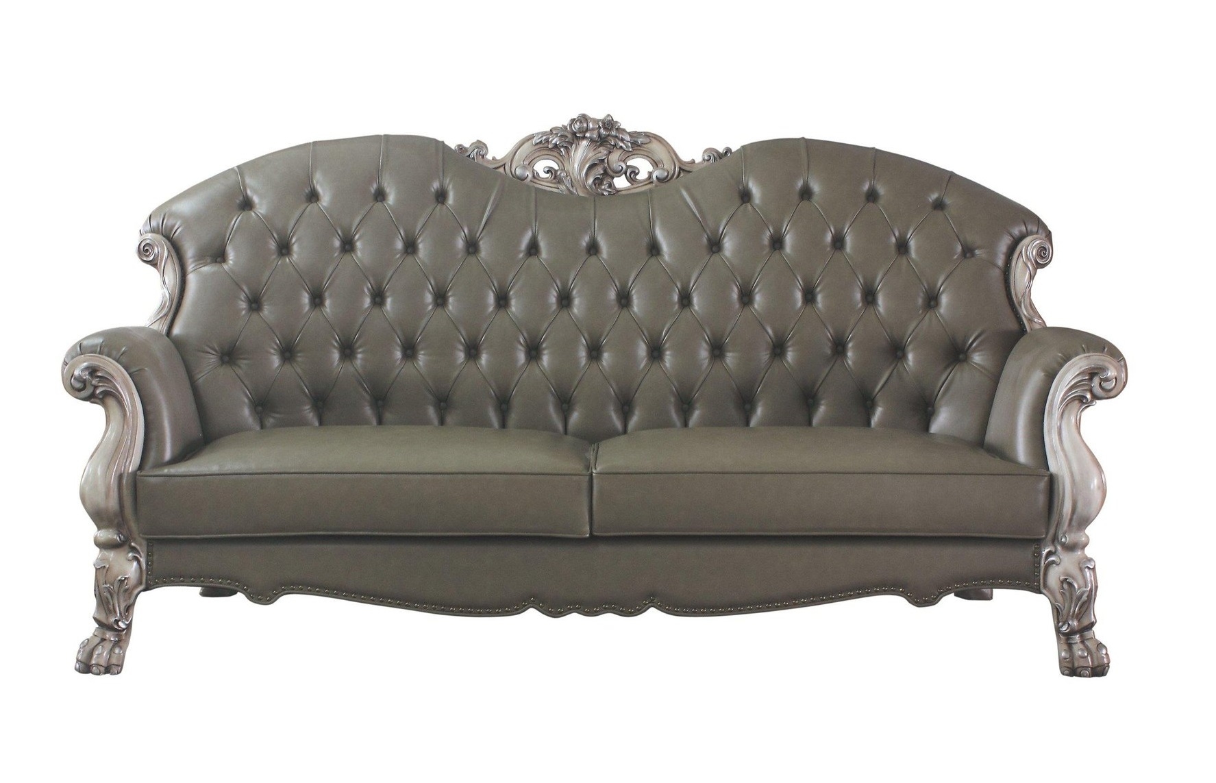 Dresden PU/Wood Tufted Living Room Set