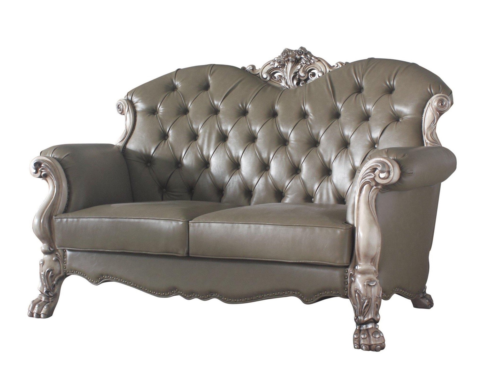 Dresden PU/Wood Tufted Living Room Set