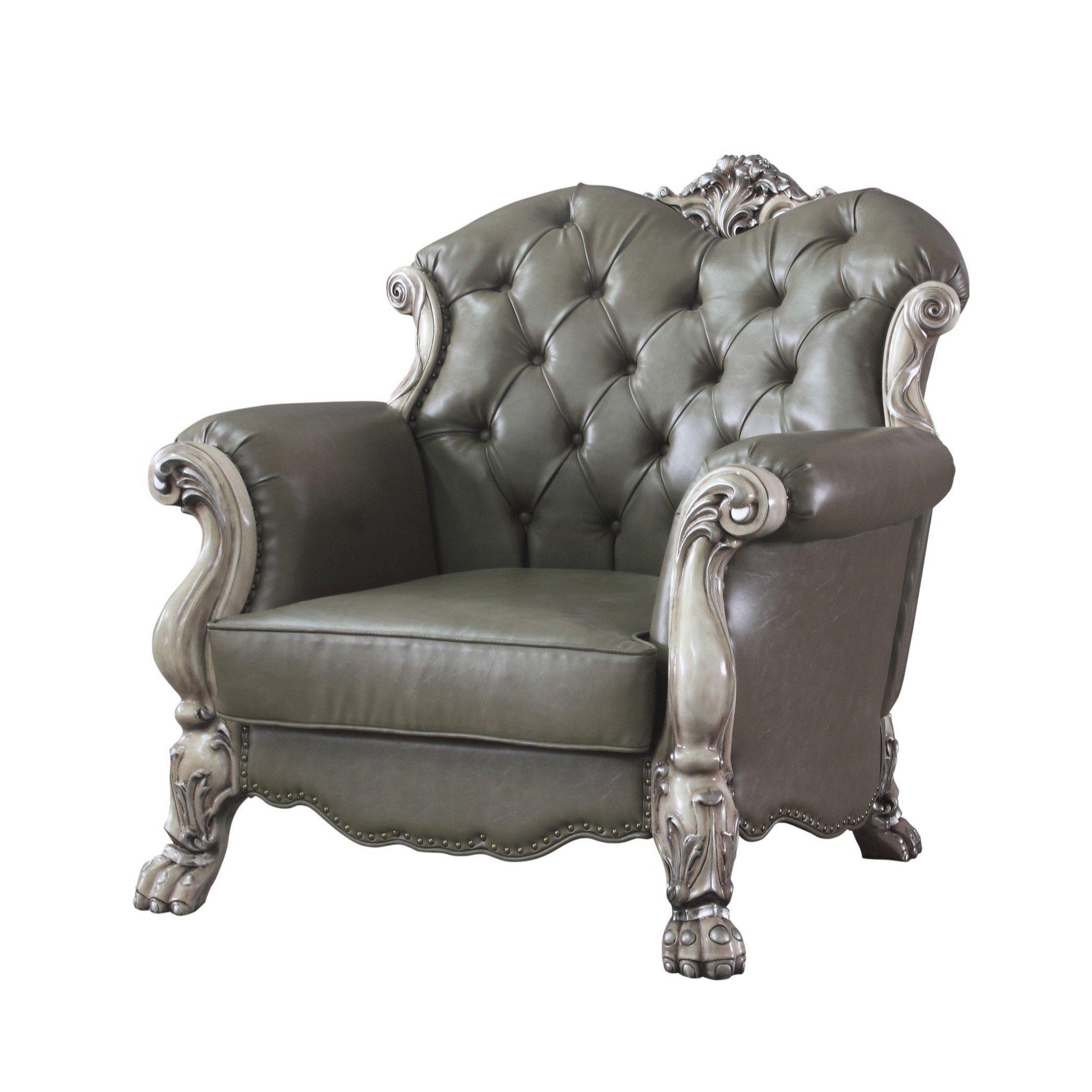 Dresden PU/Wood Tufted Living Room Set
