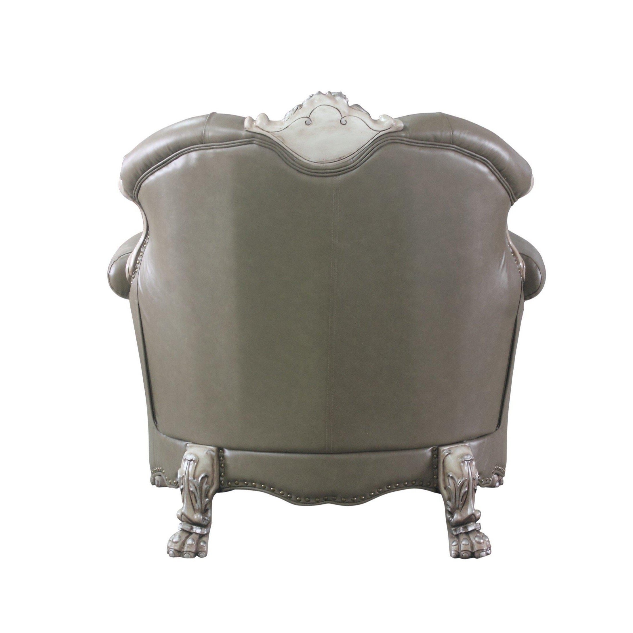Dresden PU/Wood Tufted Chair