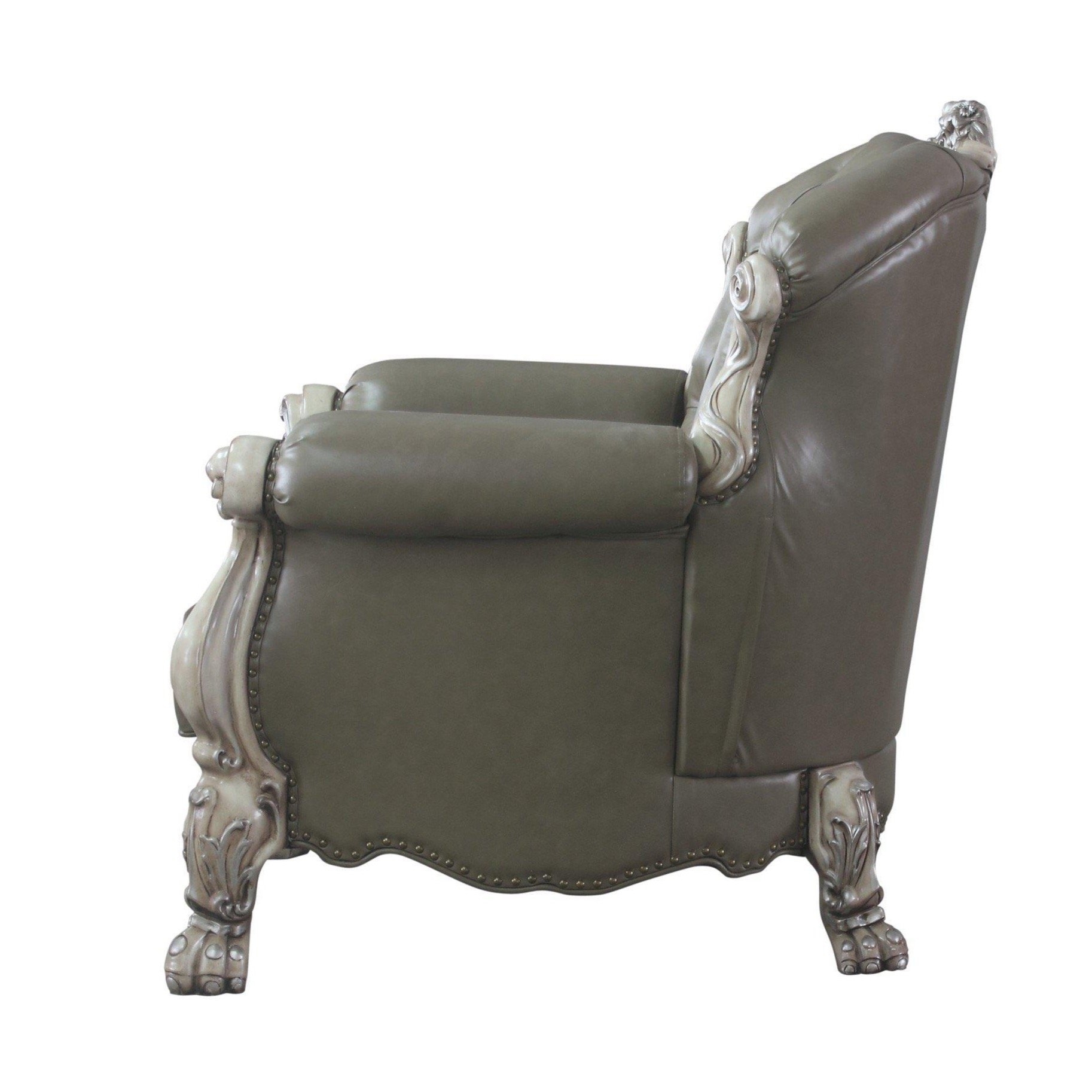 Dresden PU/Wood Tufted Chair