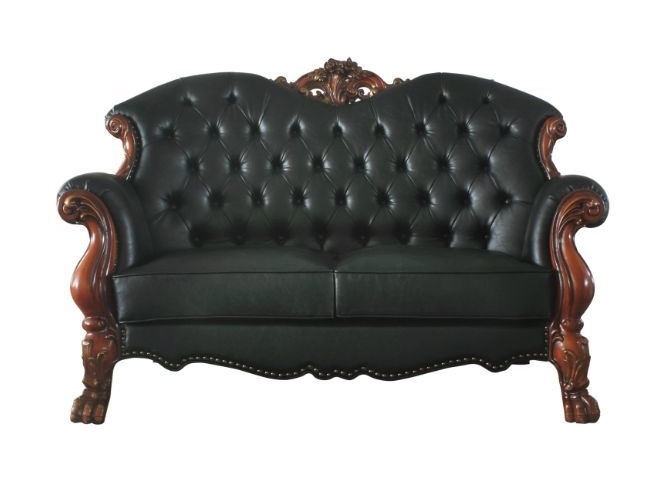 Dresden PU/Wood Tufted Loveseat