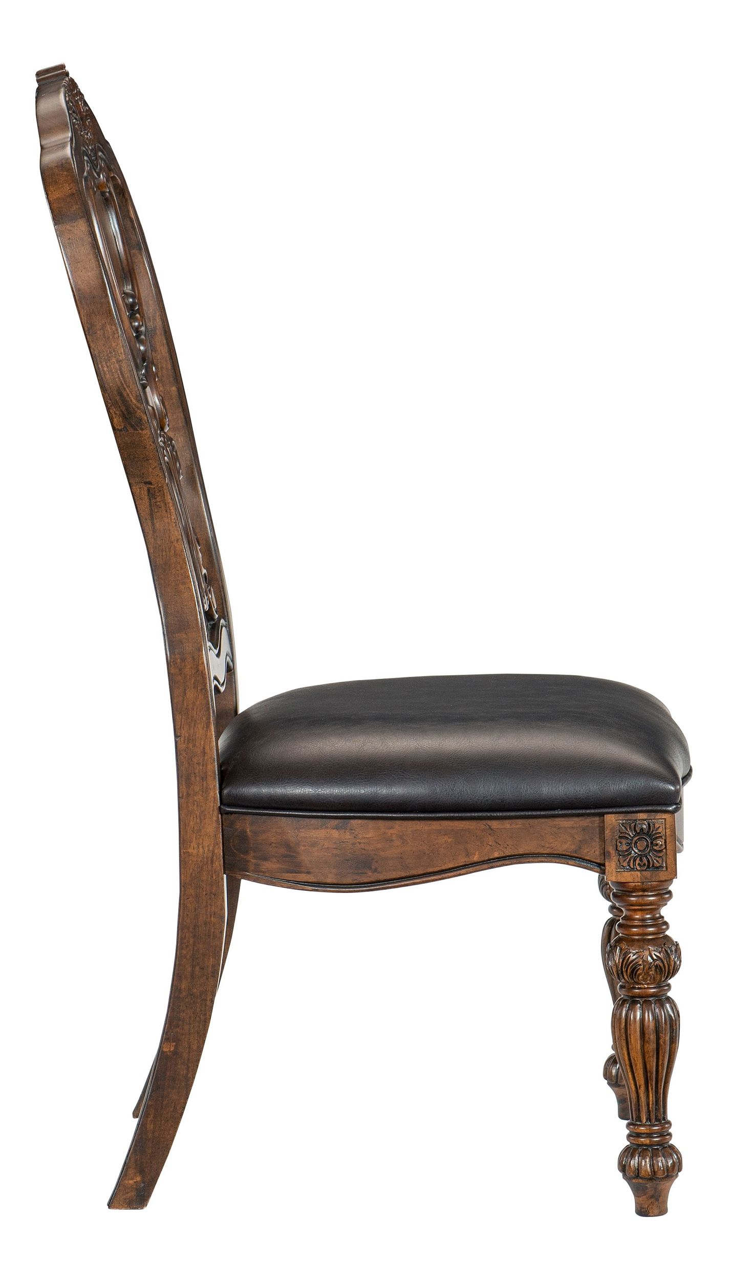 Bergen Faux Leather/Wood Side Chair
