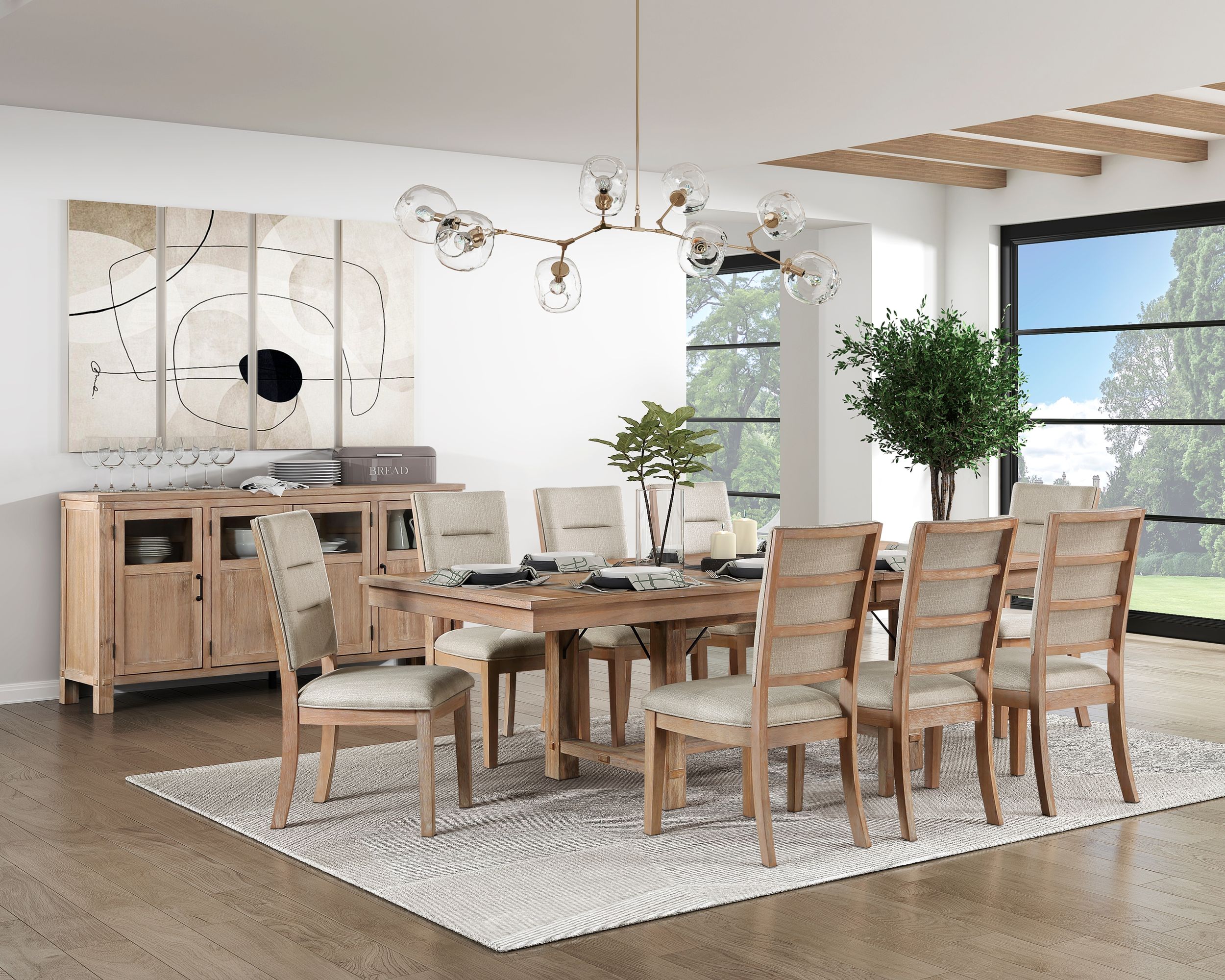 Aberdeen Rectangular Extendable Wood Dining Table