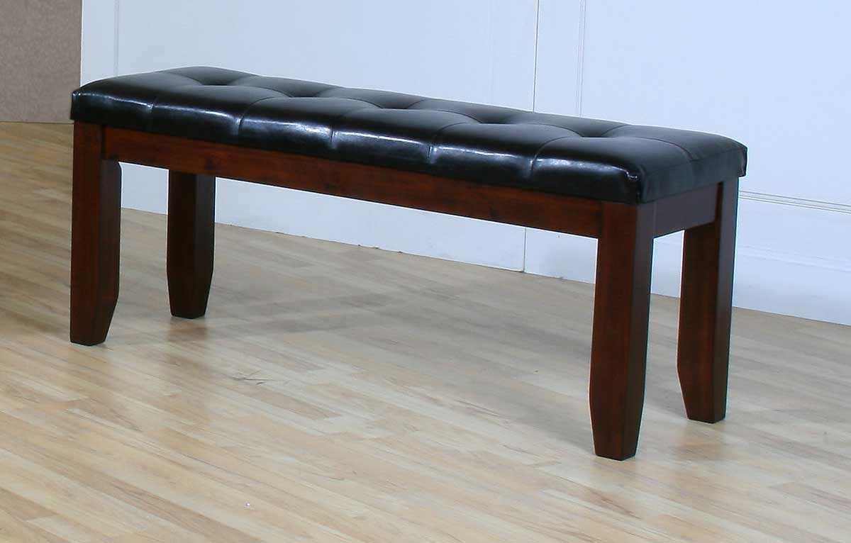 Ameillia Transitional Faux Leather/Wood Dining Bench 48" by Homelegance