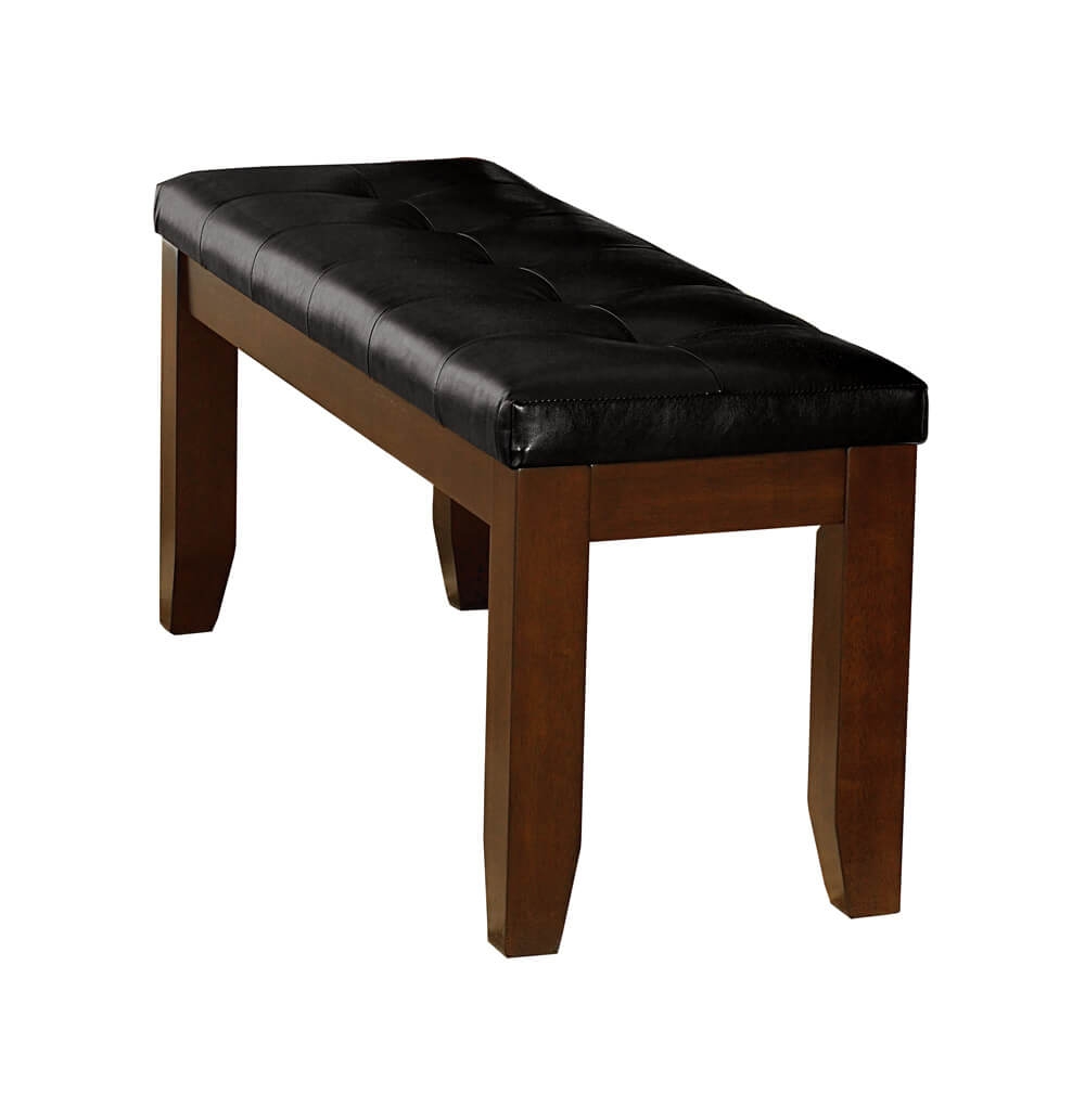 Ameillia Transitional Faux Leather/Wood Dining Bench 60"