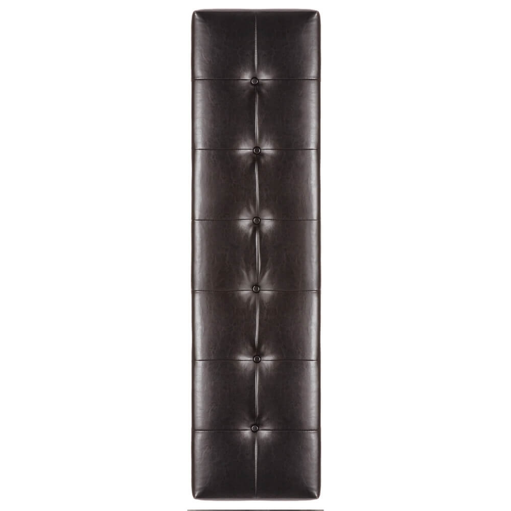 Ameillia Transitional Faux Leather/Wood Dining Bench 60"