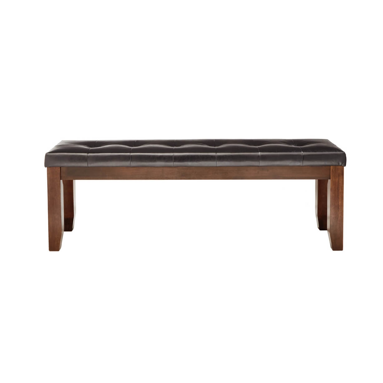 Ameillia Transitional Faux Leather/Wood Dining Bench 60"