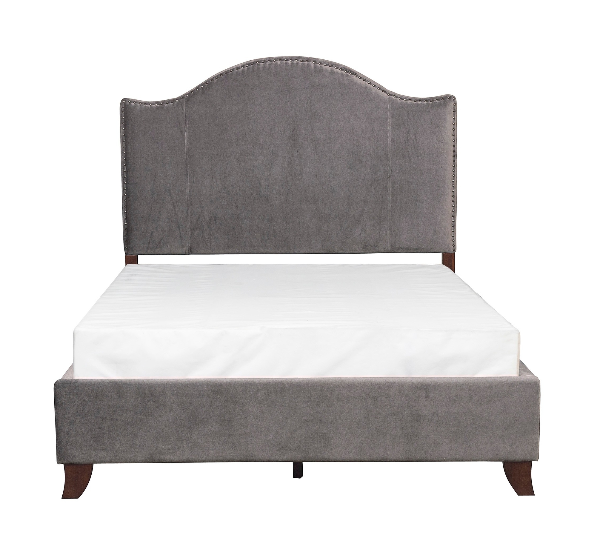 Carlow Velvet Fabric Bed, Full Size
