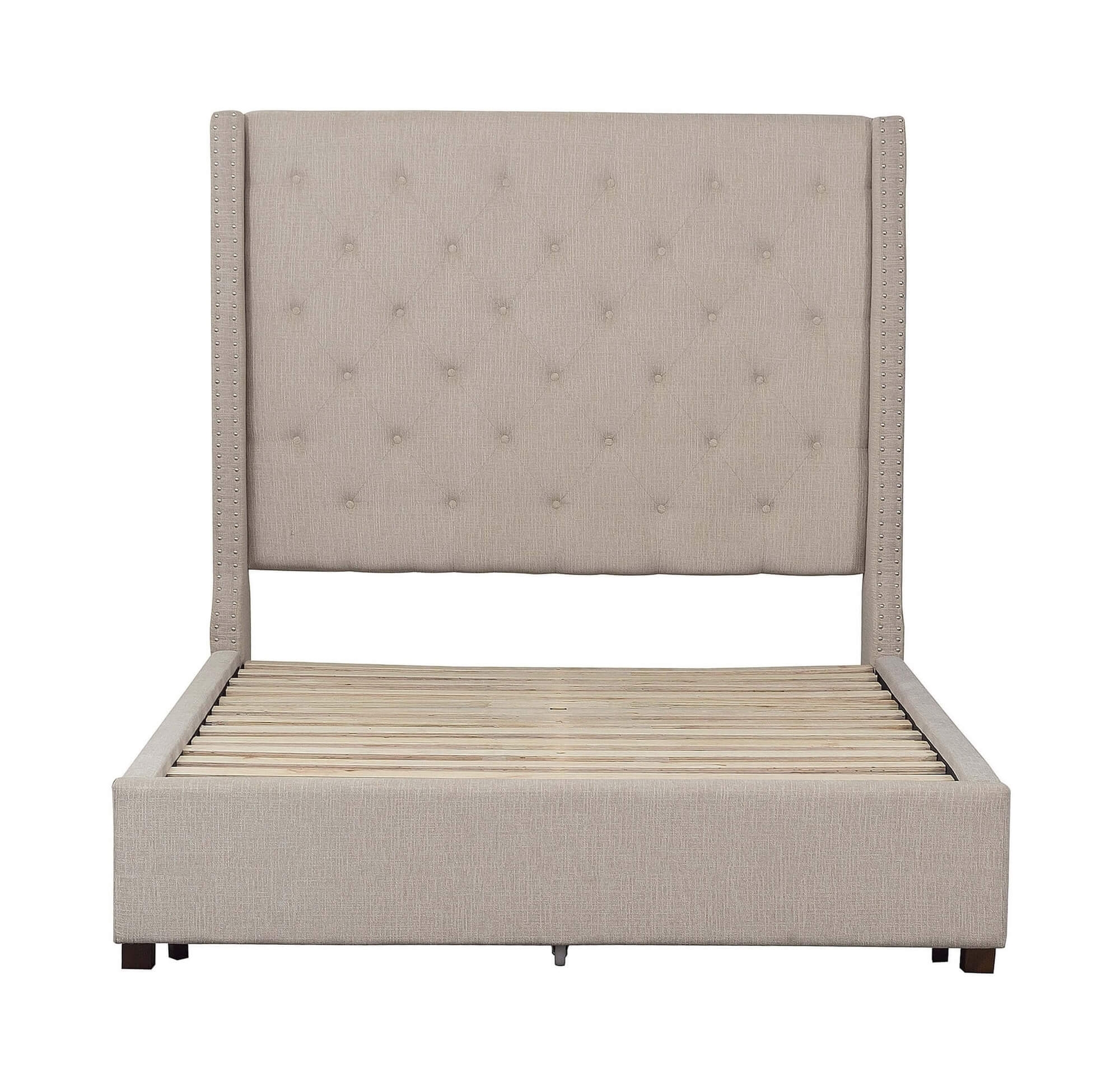 Fairborn Fabric Button-Tufted Platform Bed, King Size