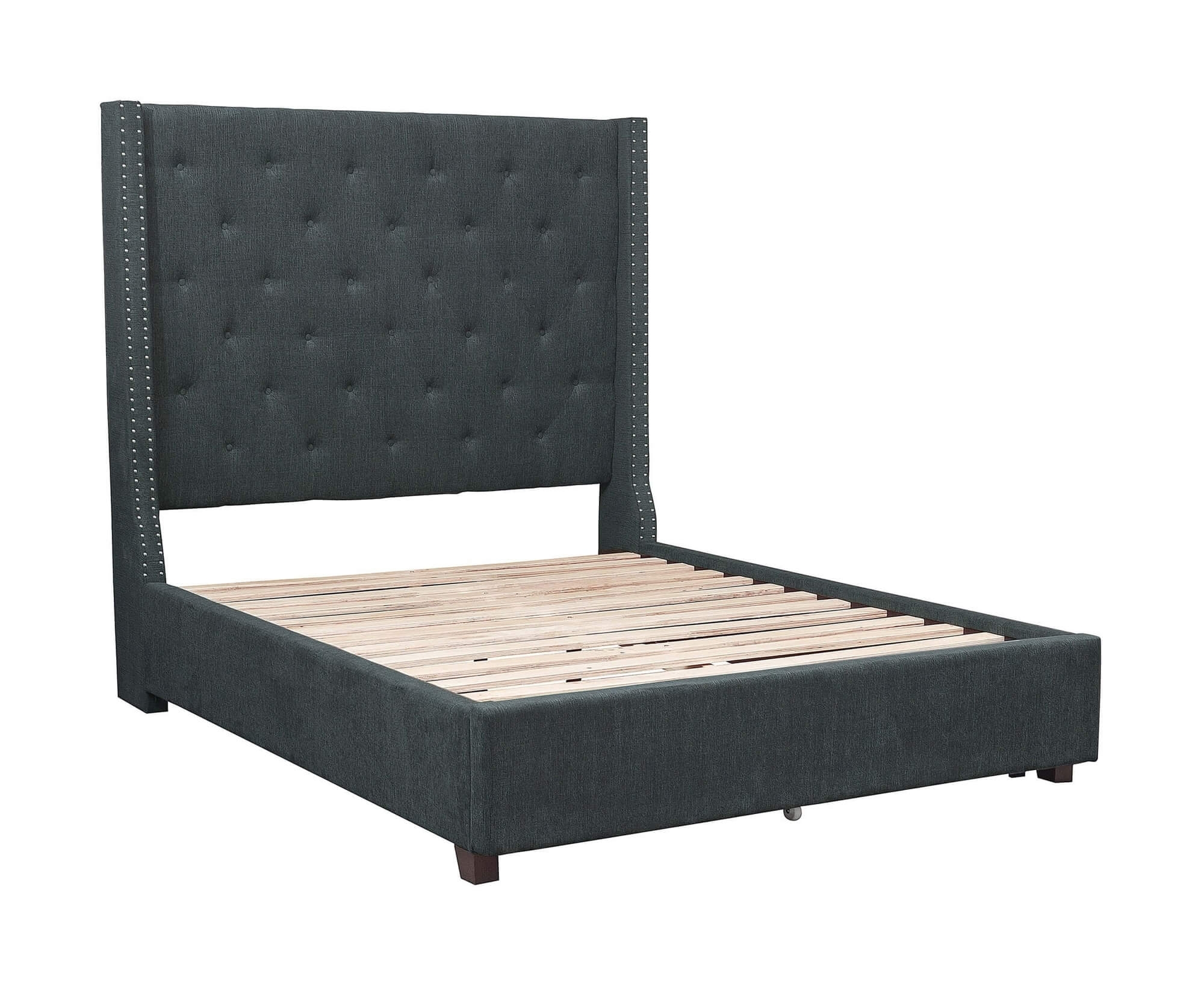 Fairborn Fabric Button-Tufted Platform Bed, Queen Size