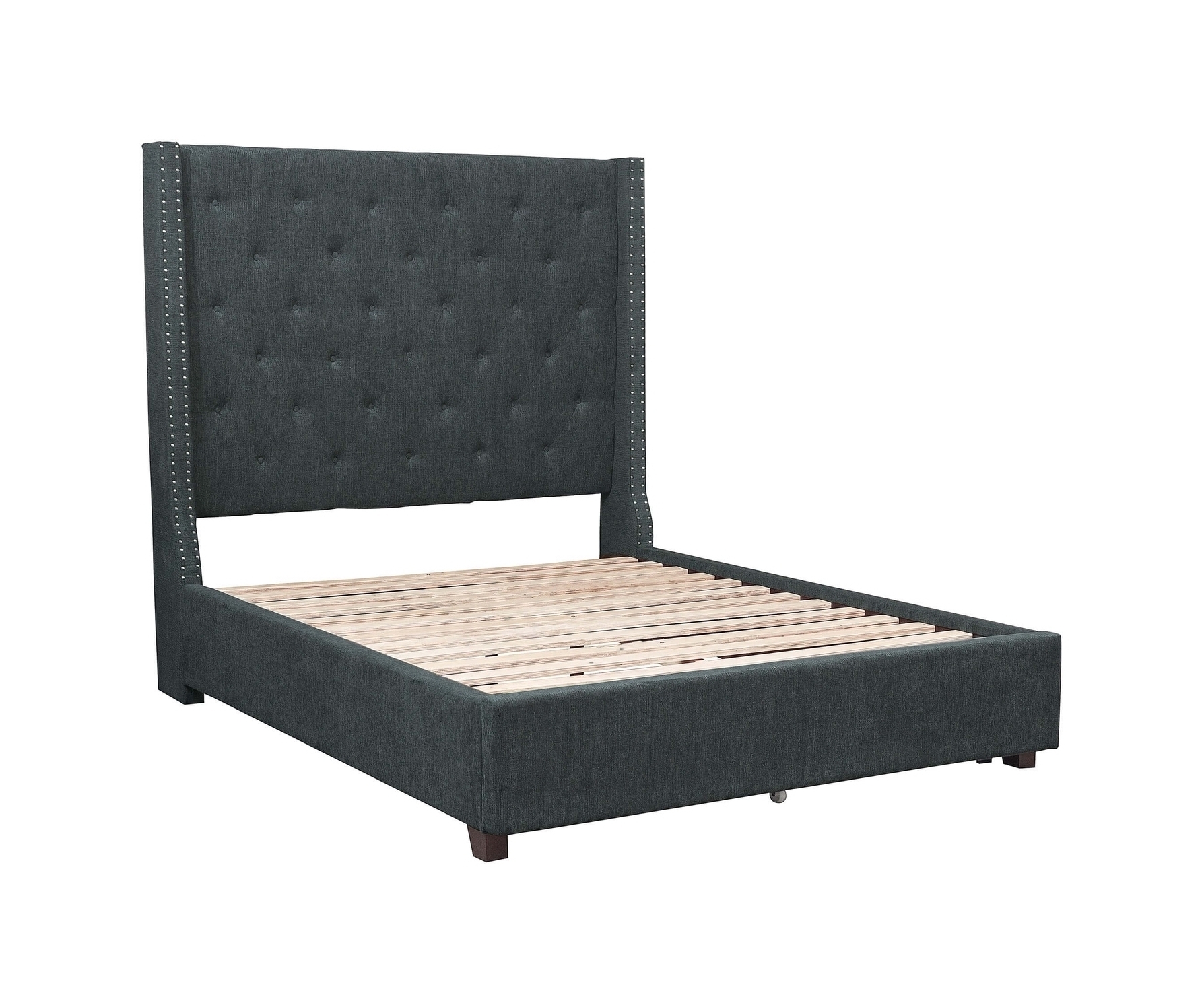 Fairborn Fabric Button-Tufted Storage Platform Bed, King Size
