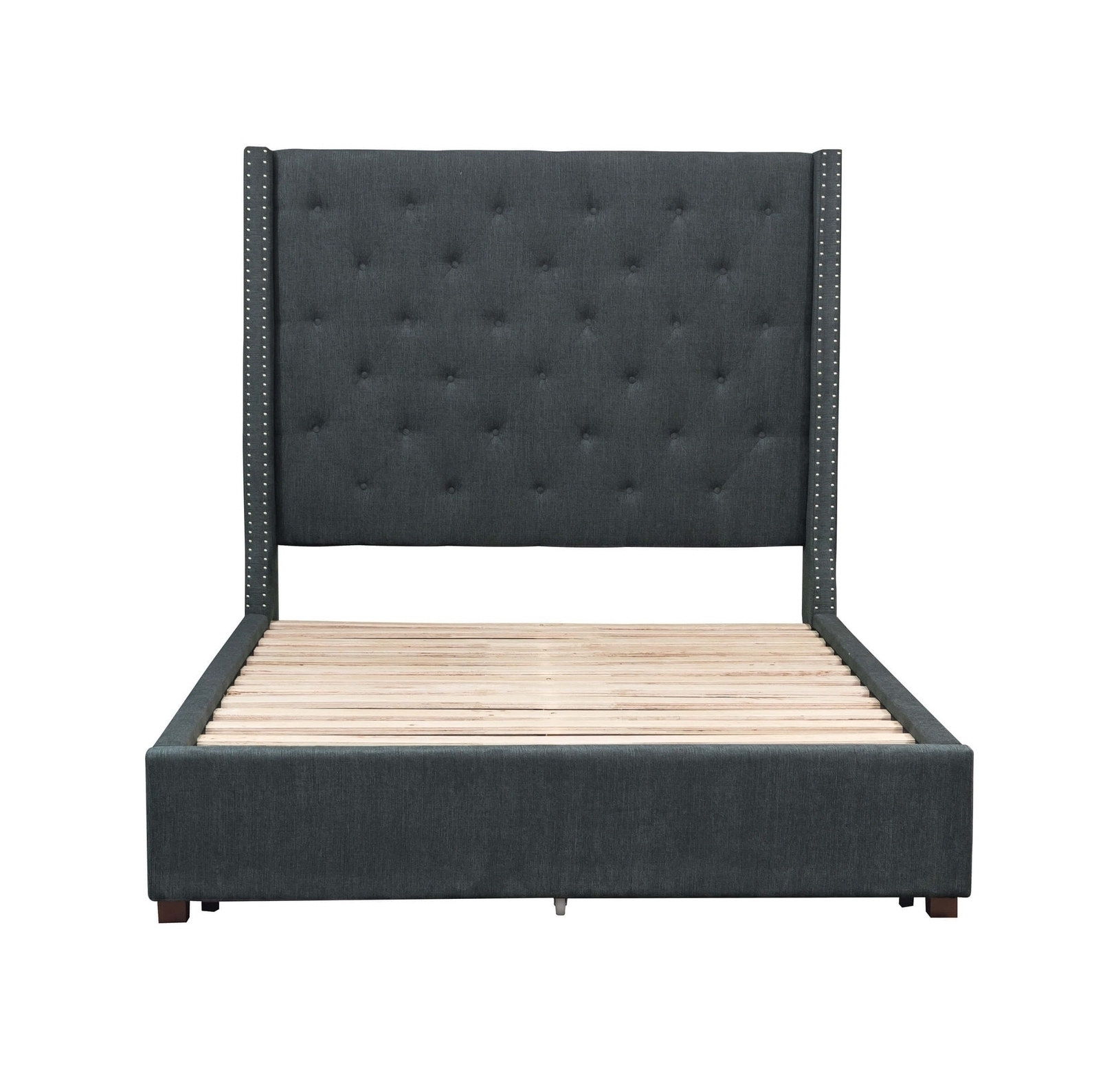 Fairborn Fabric Button-Tufted Storage Platform Bed, Queen Size