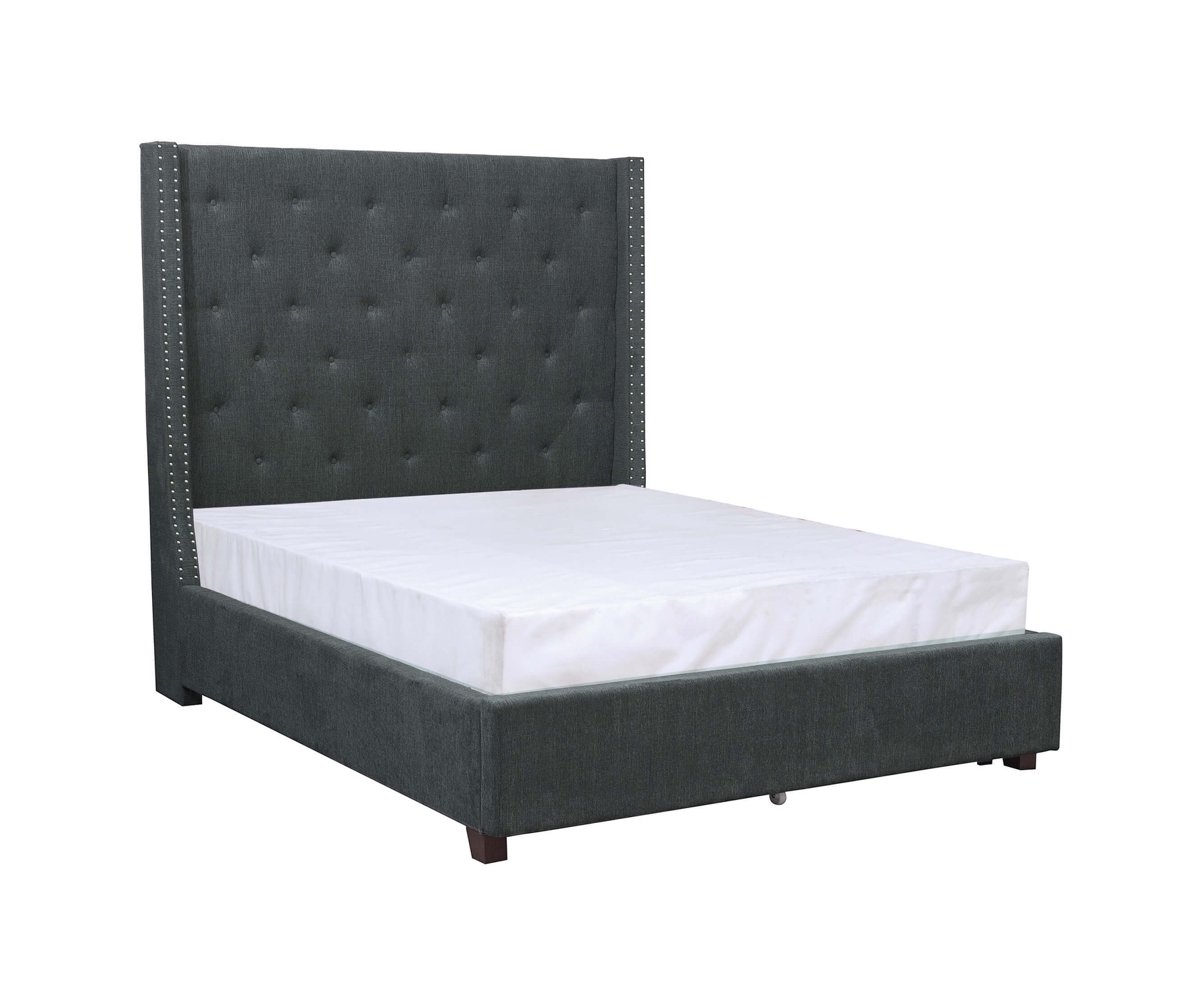 Fairborn Fabric Button-Tufted Storage Platform Bed, Queen Size