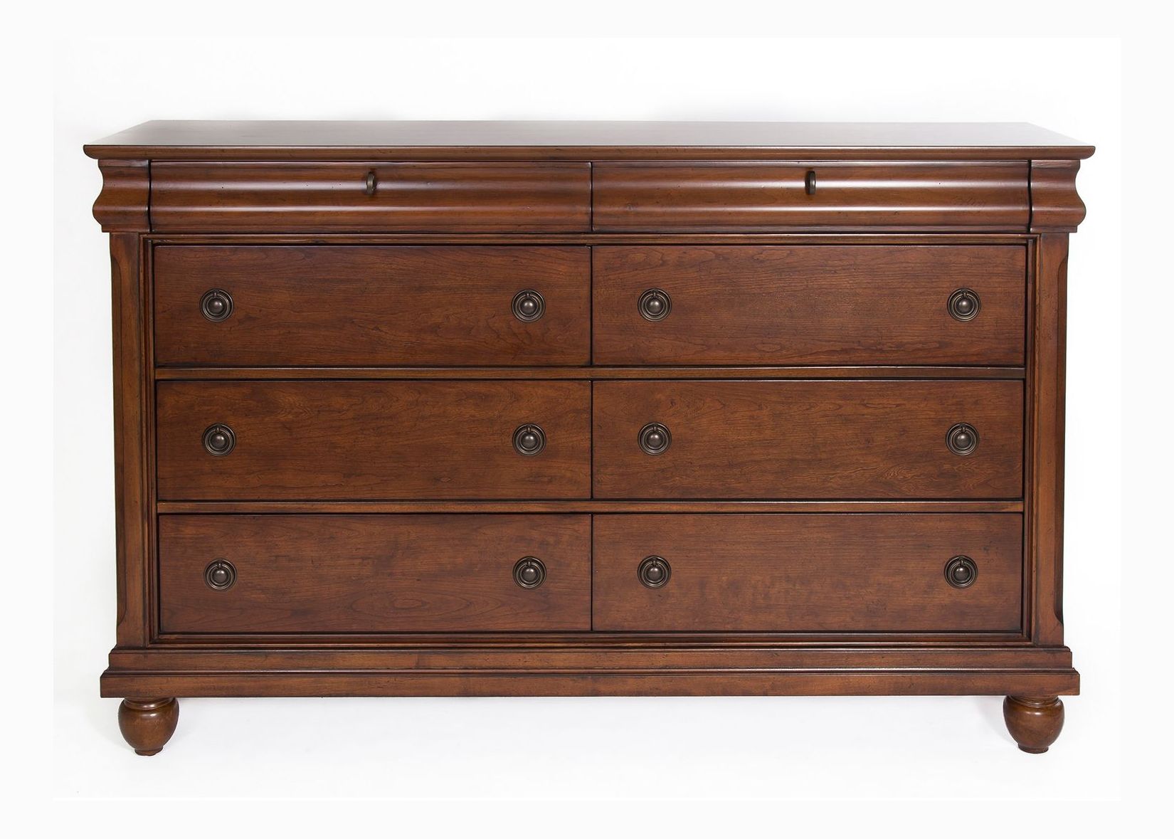 Rustic Traditions Wood 8-Drawer Double Dresser