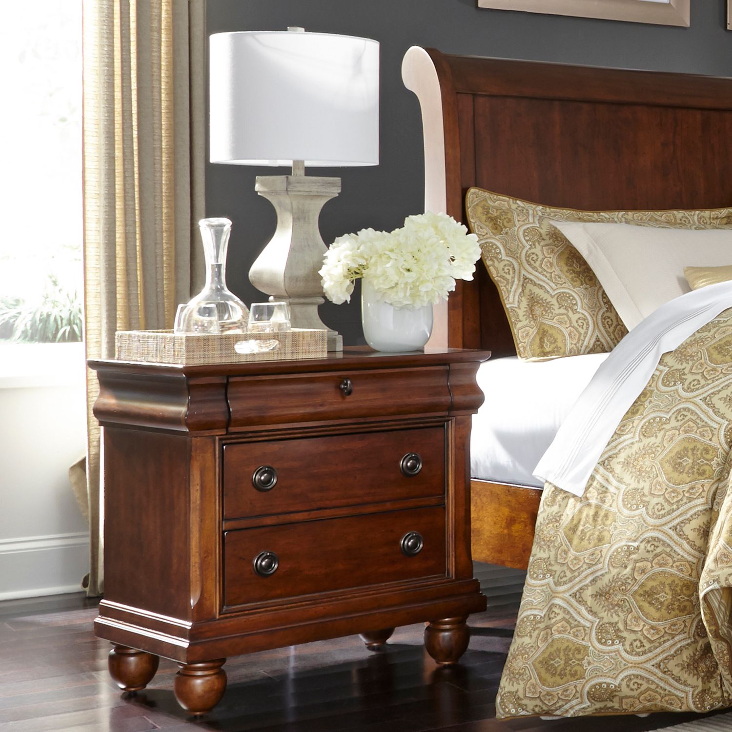 Liberty Rustic Wood 3-Drawer Night Stand