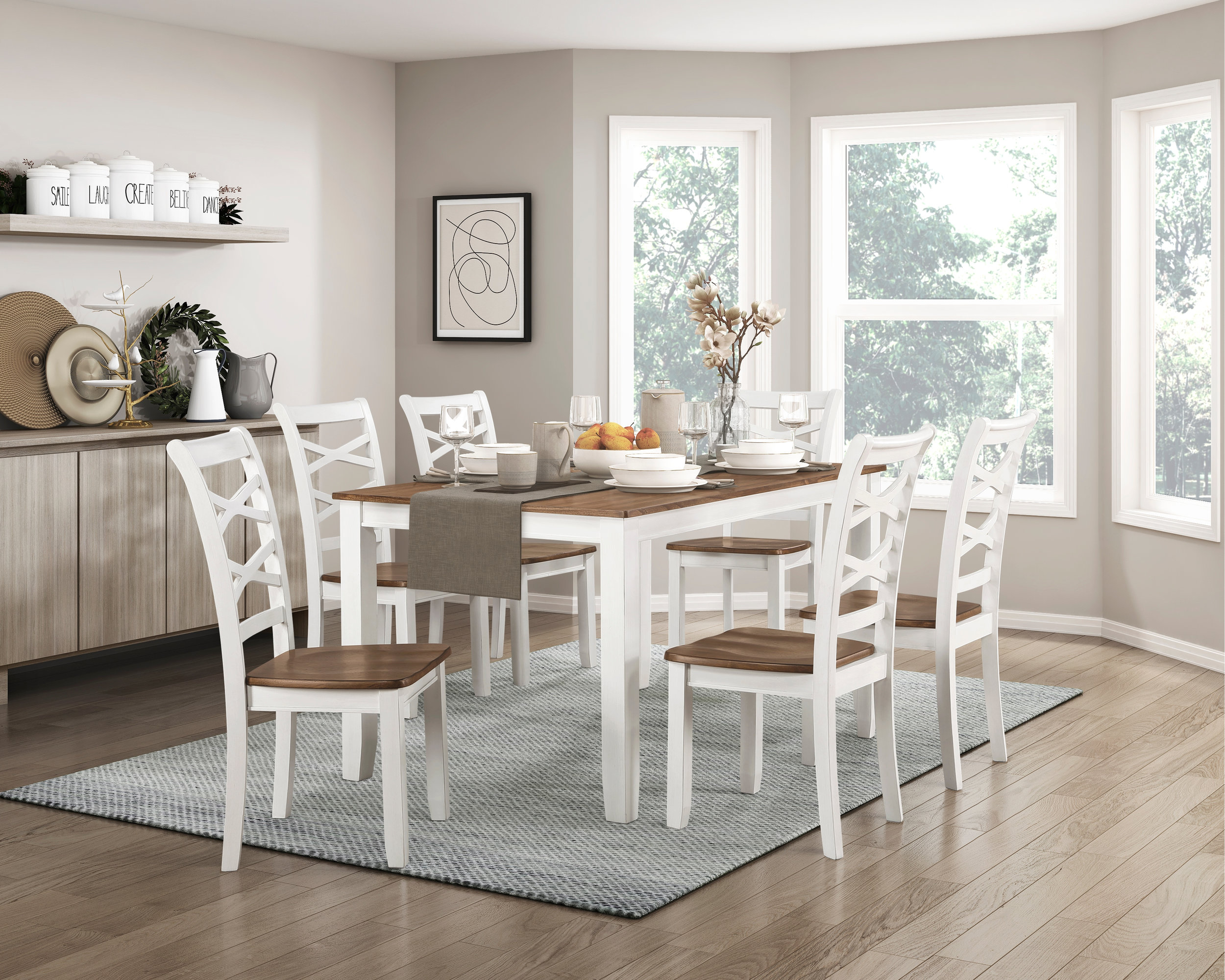 Weston Wood 7-Piece Pack Dinette Set