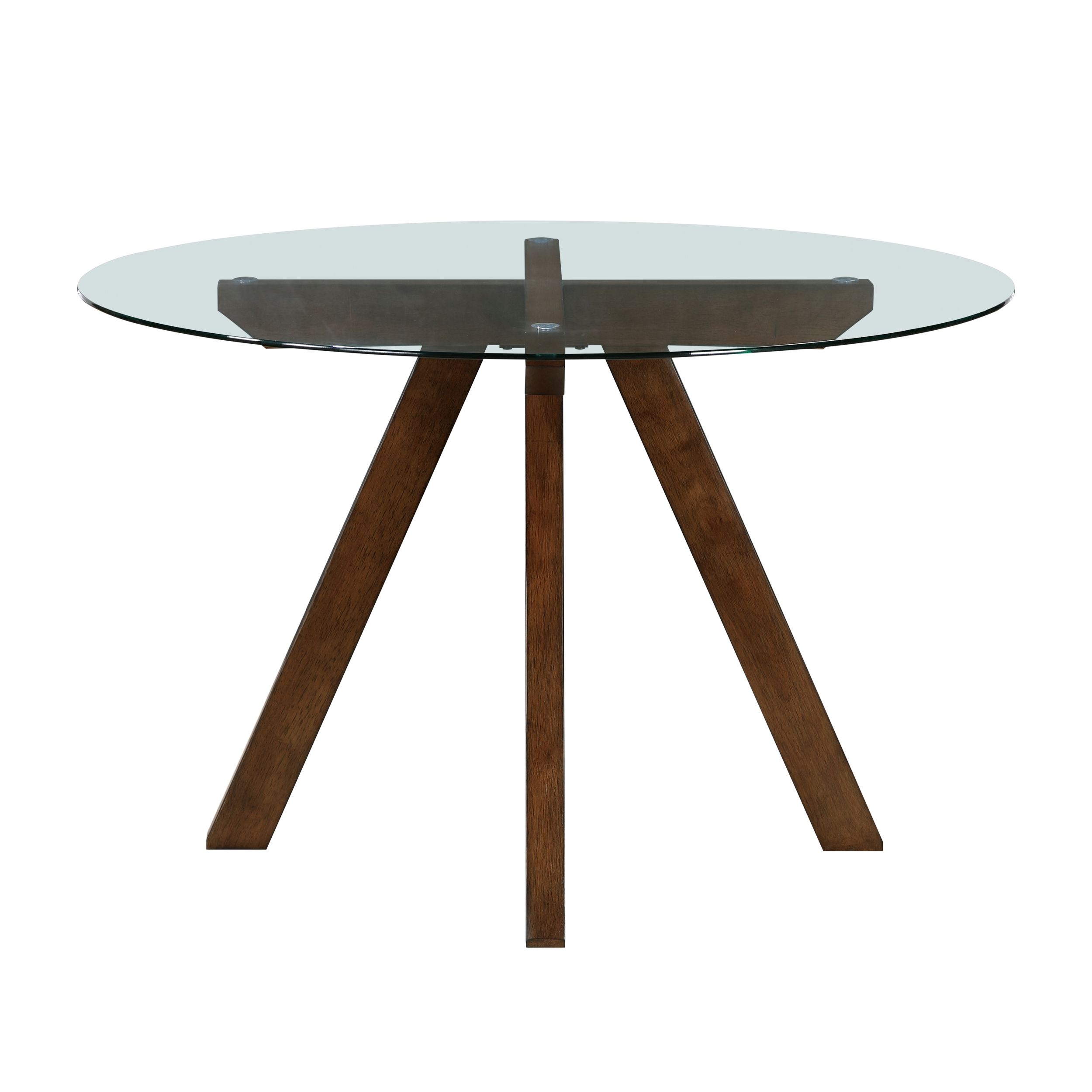 Aiden Round Glass/Wood Dining Room Set