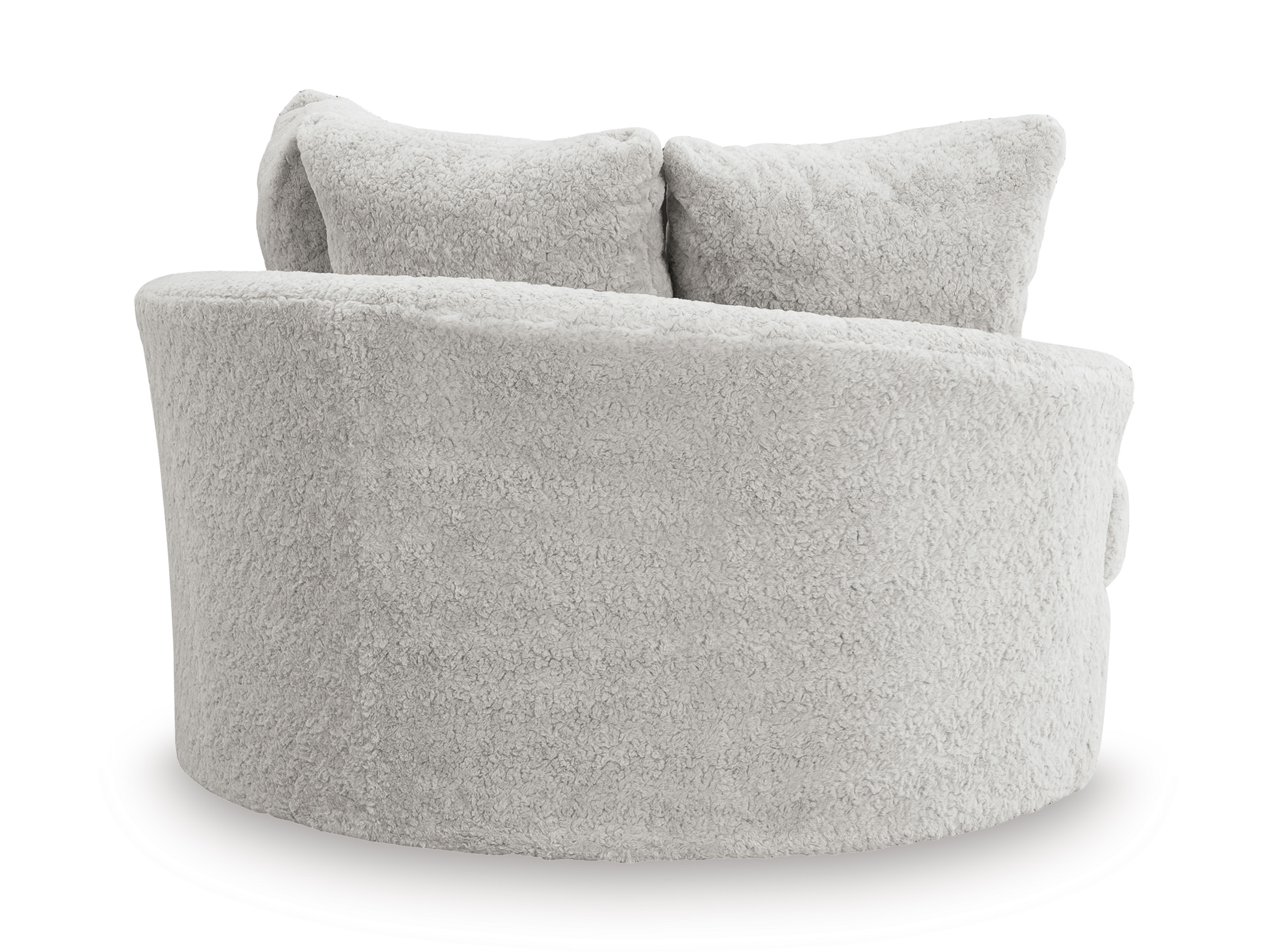 Cuddle Plush Polyester Oversized Swivel Accent Chair