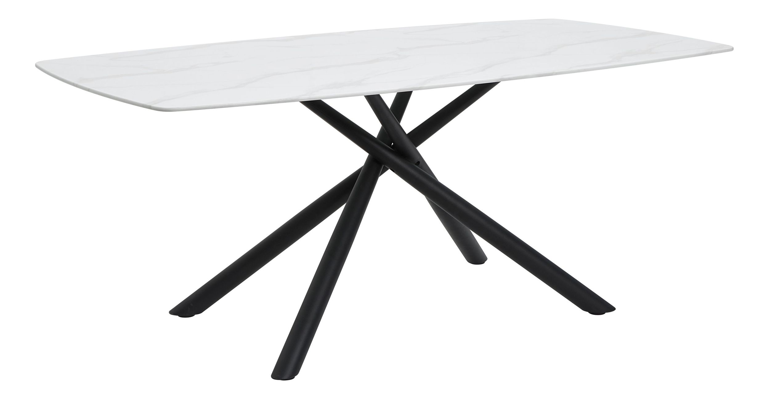 Benito Rectangular Glass/Metal Dining Table