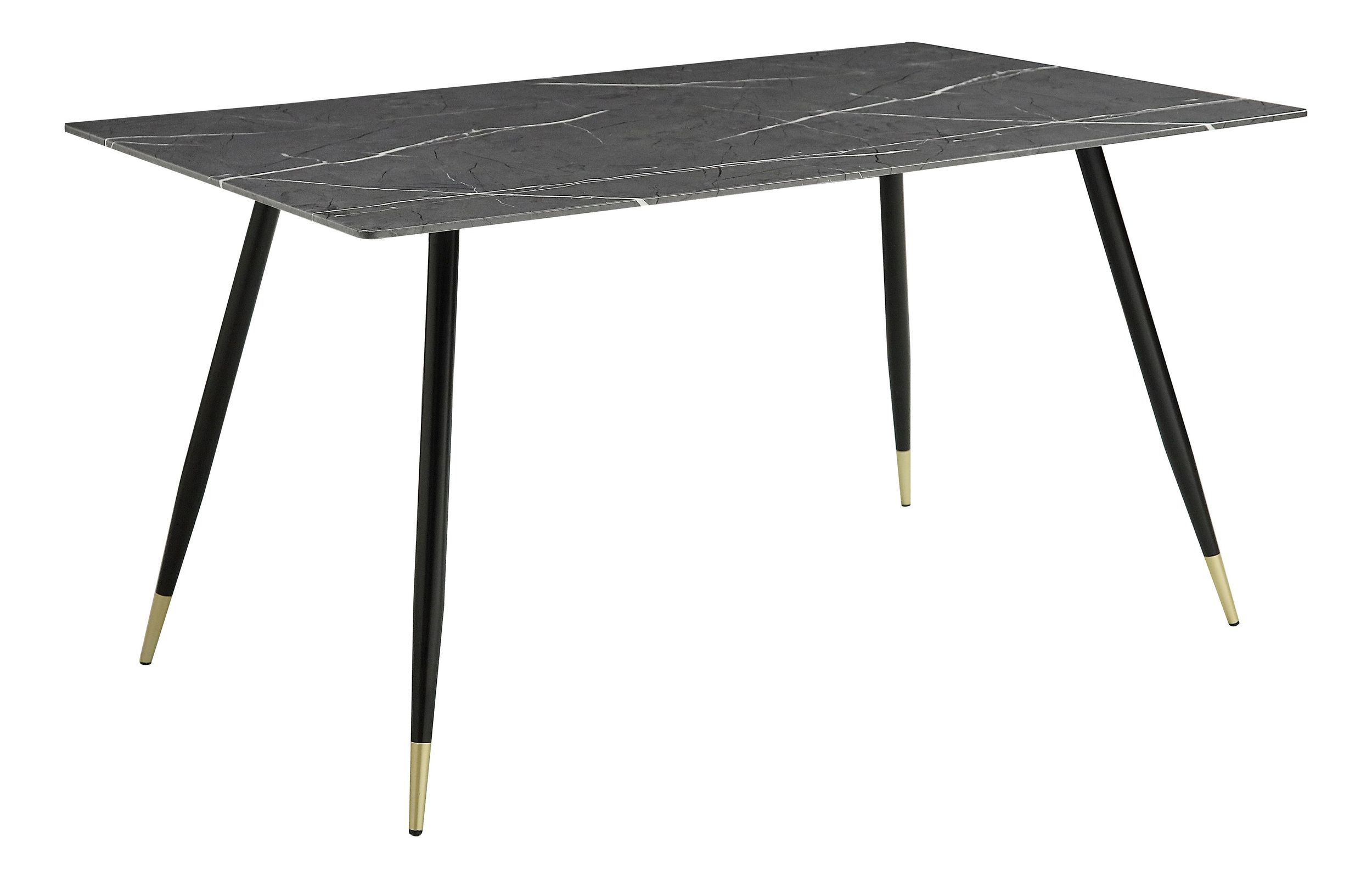 Clemente Rectangular Glass/Metal Dining Table
