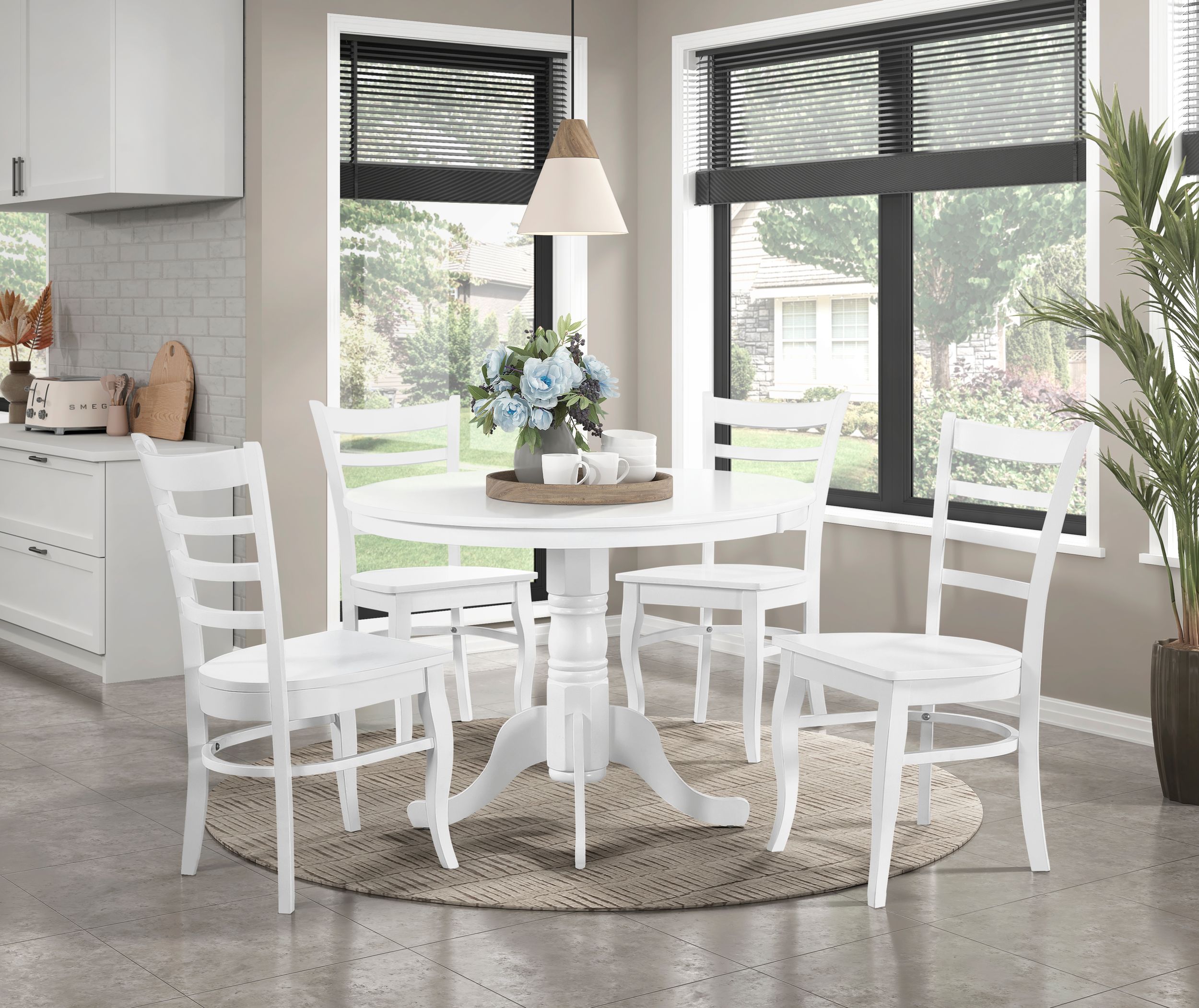 Bonnie Round Wood Dining Room Set