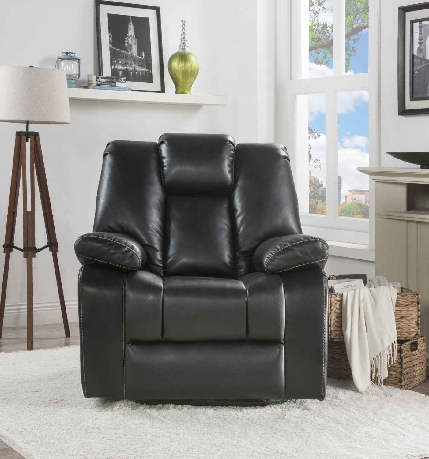 Jailene Leather-Aire Power Motion Recliner w/USB