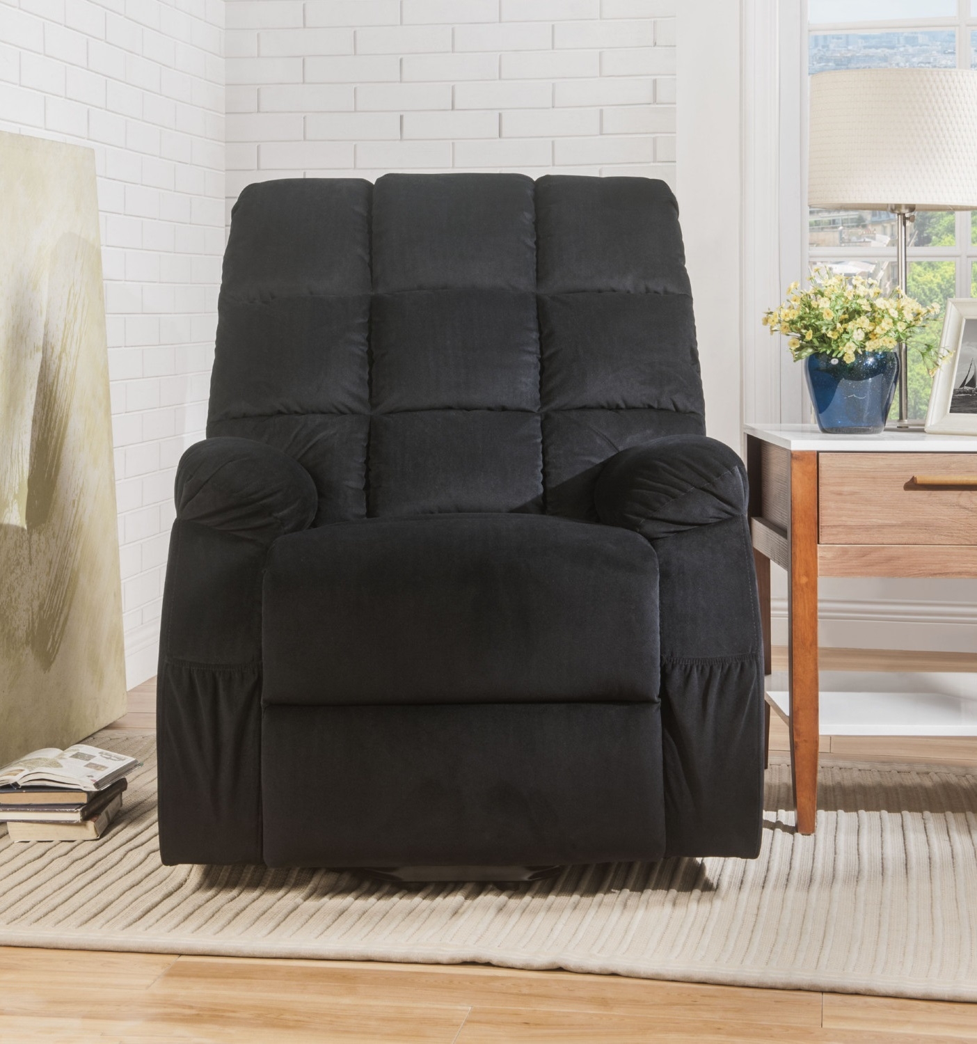 Ipompea Velvet Power Recliner Chair w/Lift & Massage
