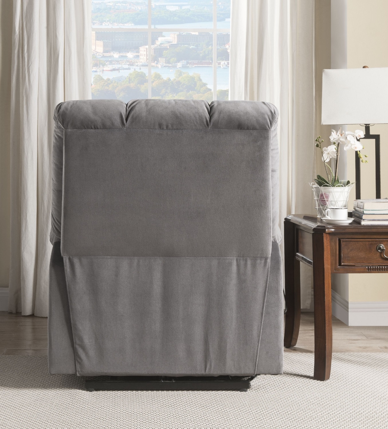 Ipompea Velvet Power Recliner Chair w/Lift & Massage