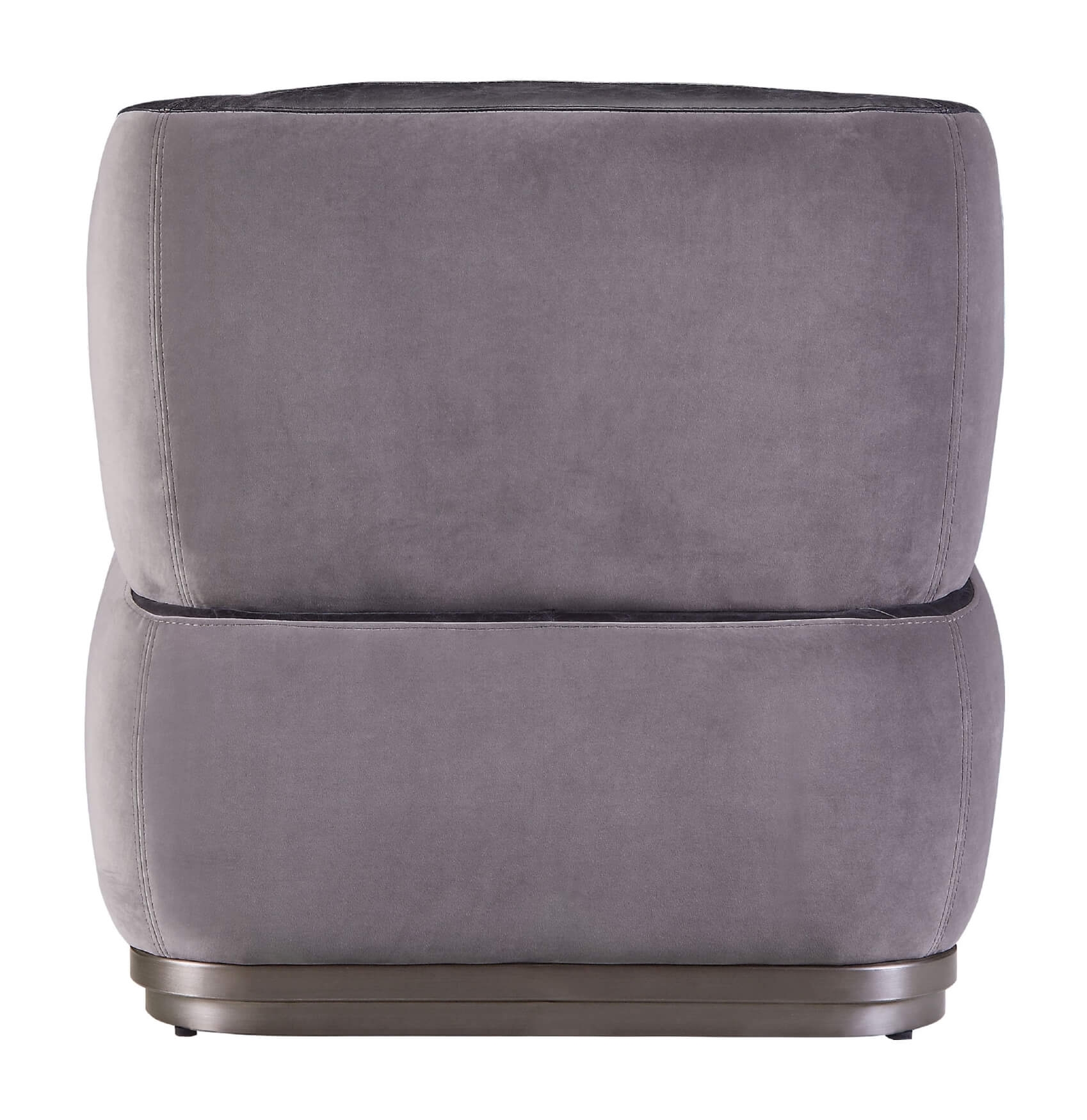 Decapree Top Grain Leather/Velvet  Accent Chair