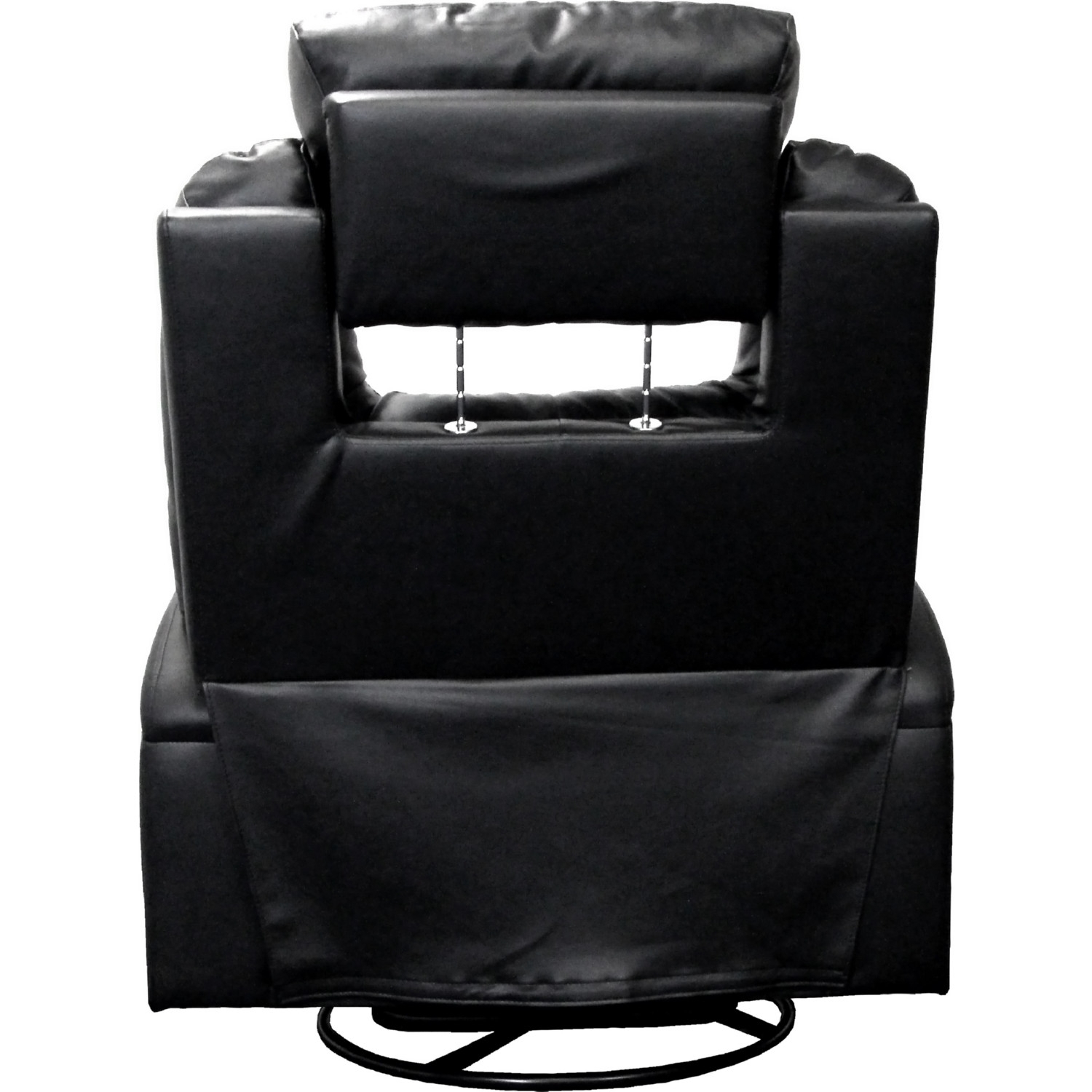 Waterlily Bonded Leather Swivel Rocker Recliner w/Massage