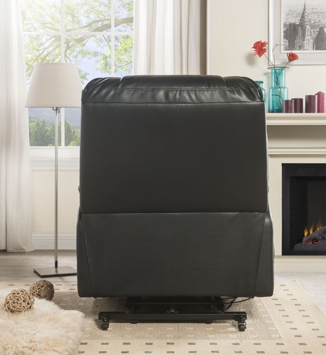 Ixora Power Lift Massage Leatherette Recliner