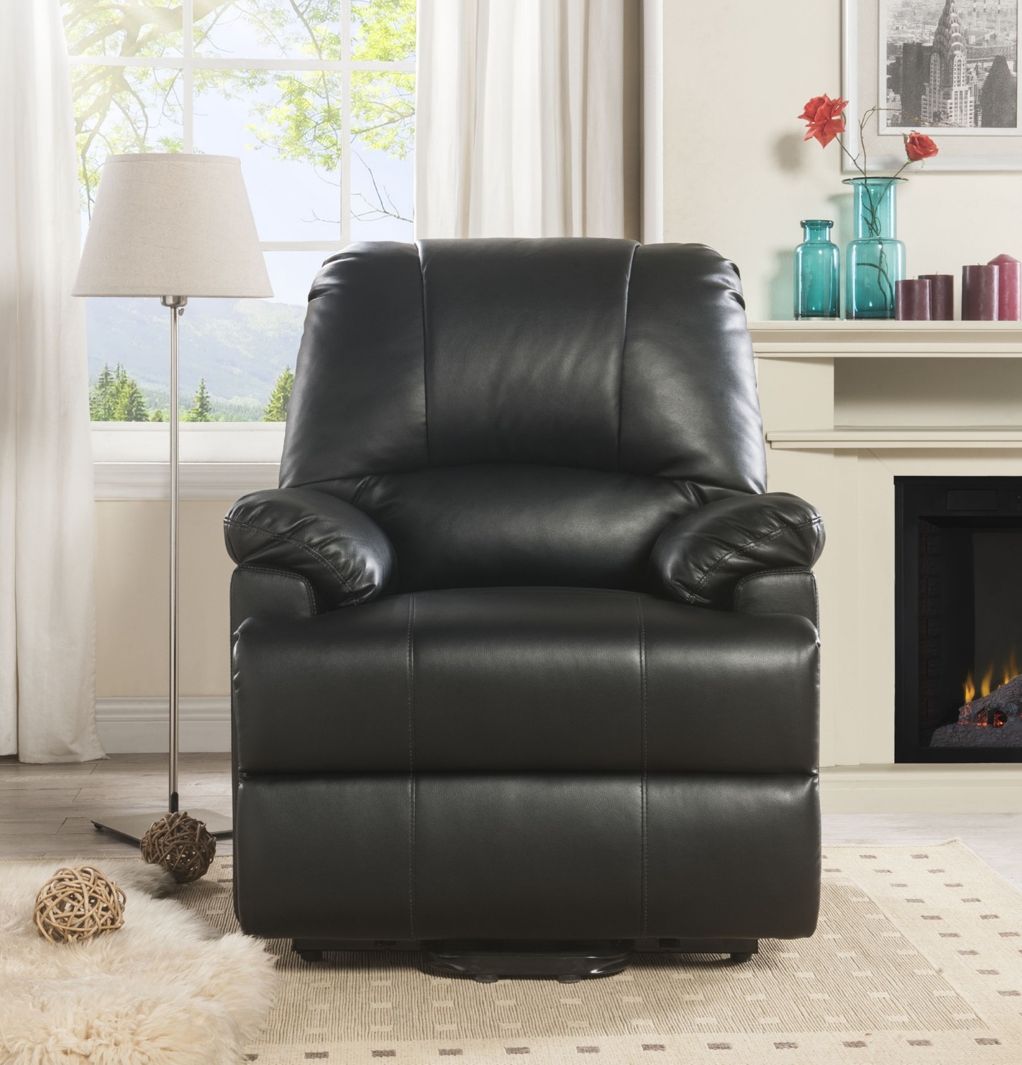 Ixora Power Lift Massage Leatherette Recliner