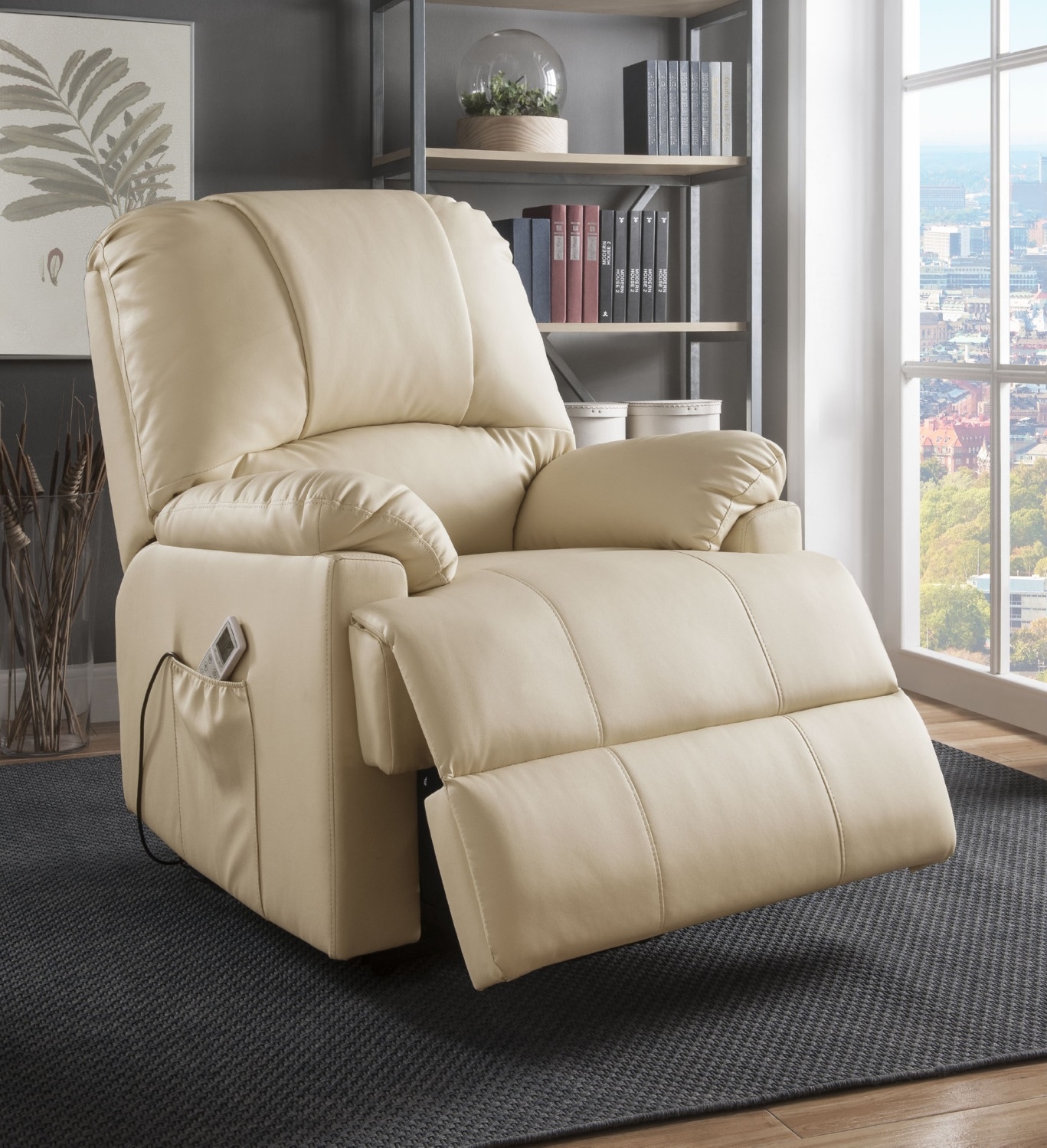 Ixora Power Lift Massage Leatherette Recliner
