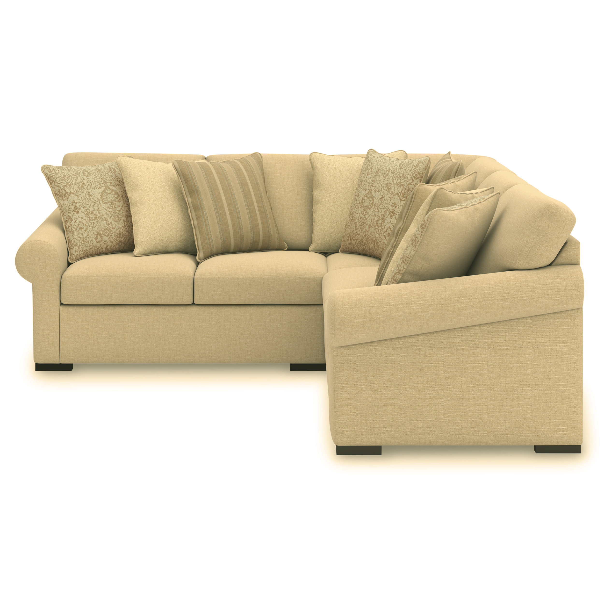 LadyMae Fabric 3-Piece L-Shaped Sectional Sofa