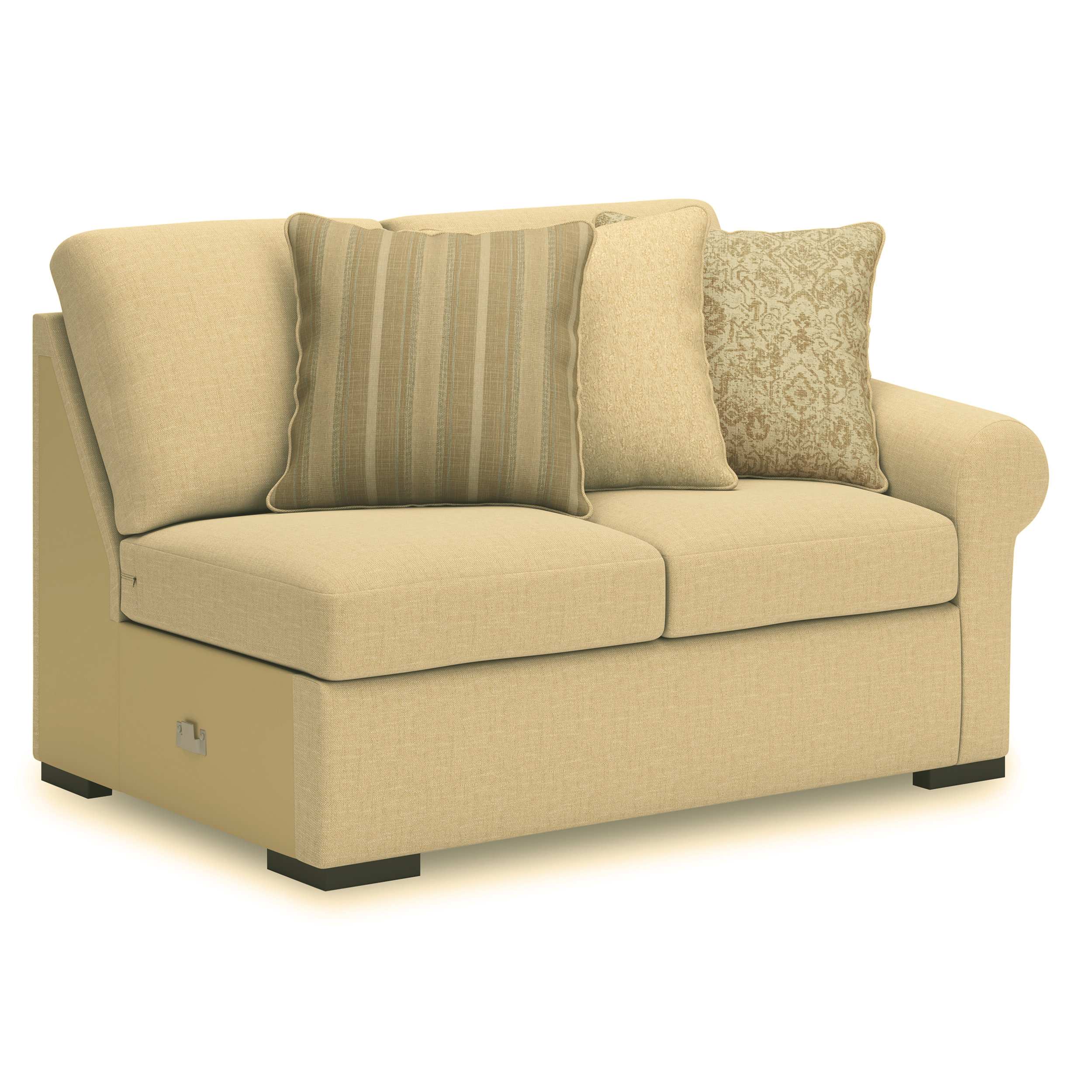 LadyMae Fabric Right 2-Piece L-Shaped Sectional Sofa w/Chaise