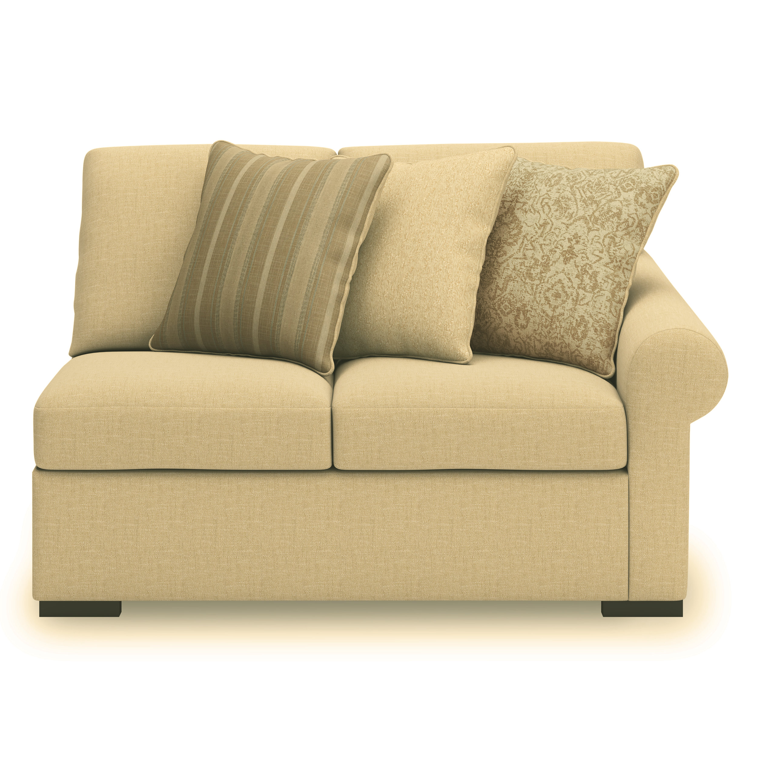 LadyMae Fabric Right 2-Piece L-Shaped Sectional Sofa w/Chaise