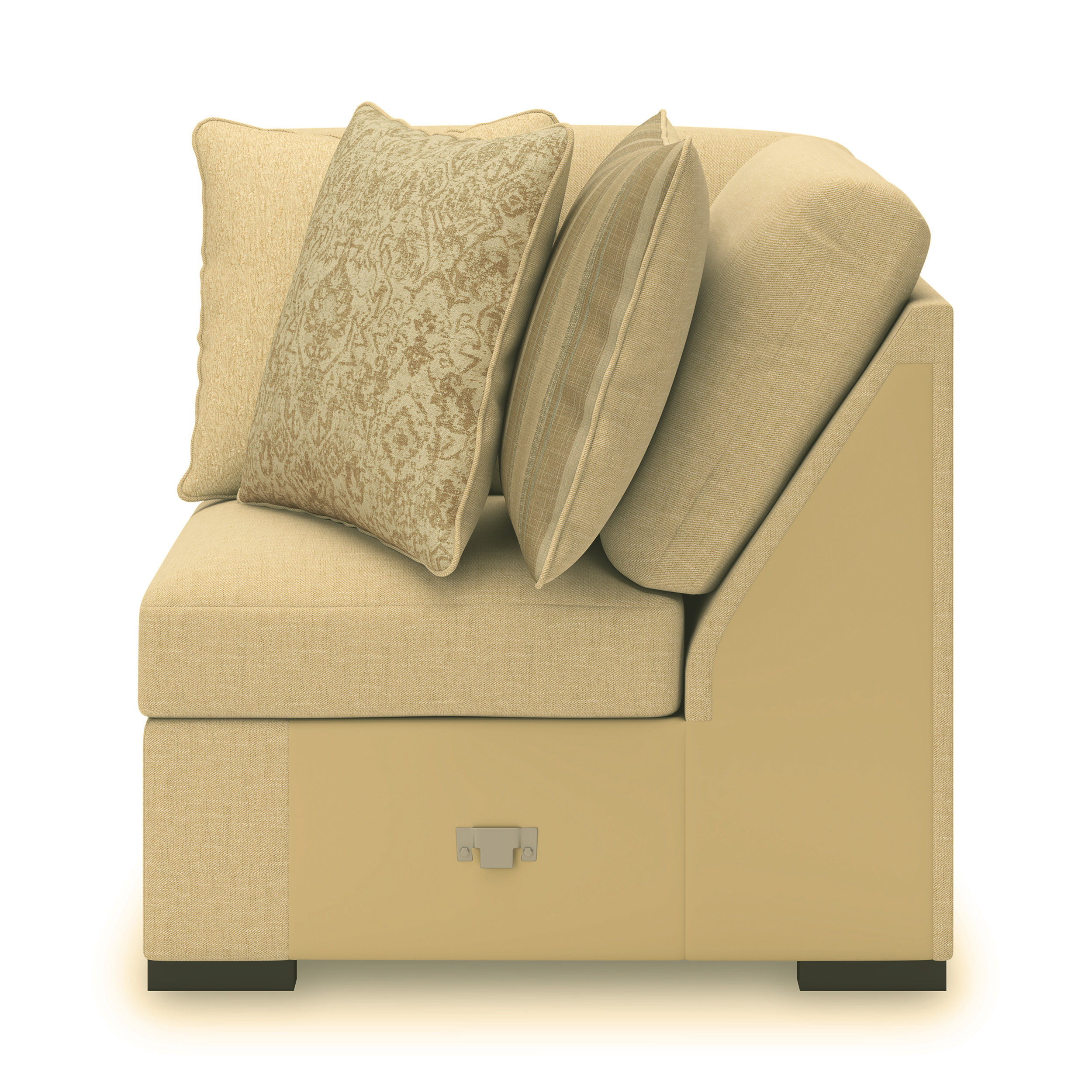 LadyMae Fabric Right 2-Piece L-Shaped Sectional Sofa w/Chaise