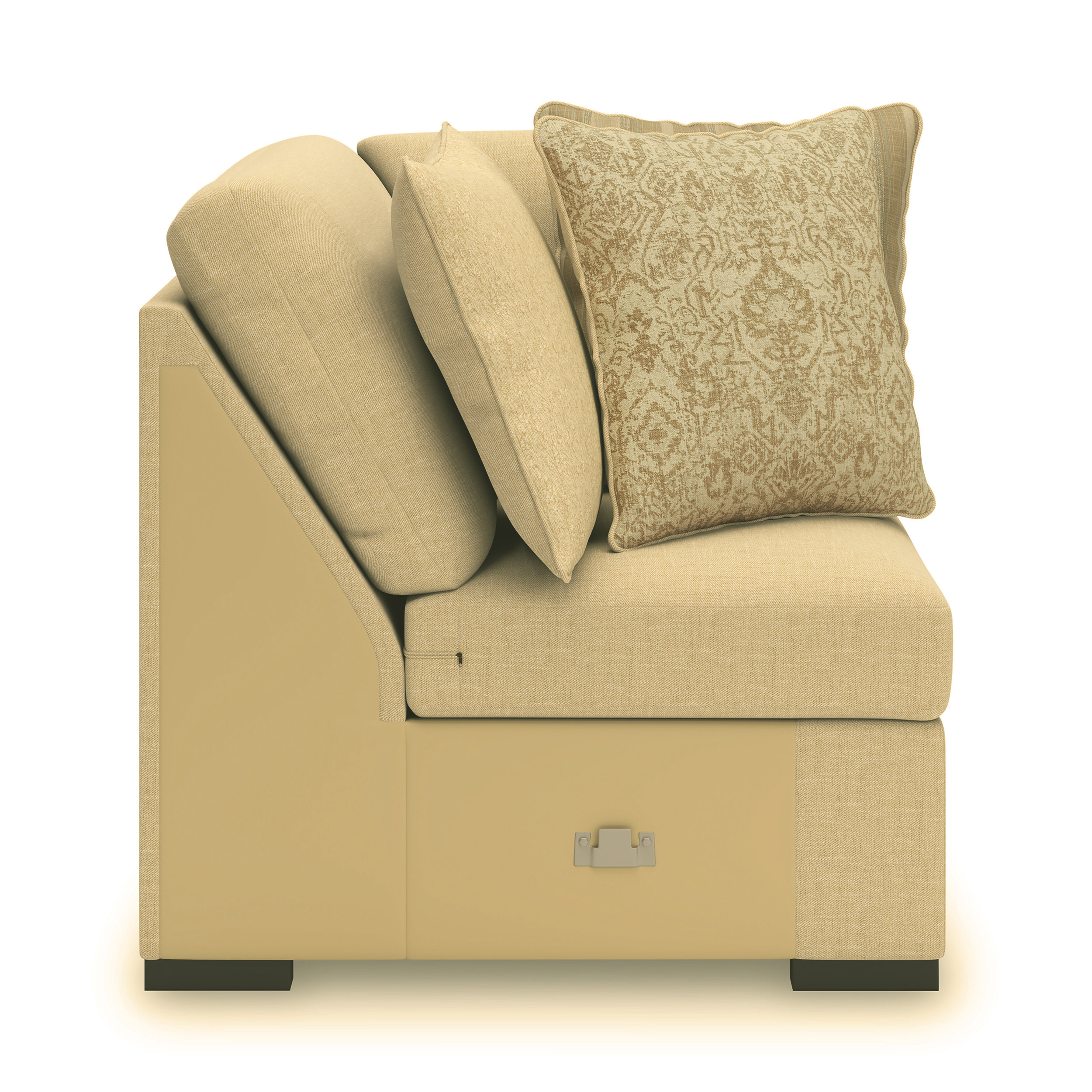 LadyMae Fabric Right 2-Piece L-Shaped Sectional Sofa w/Chaise