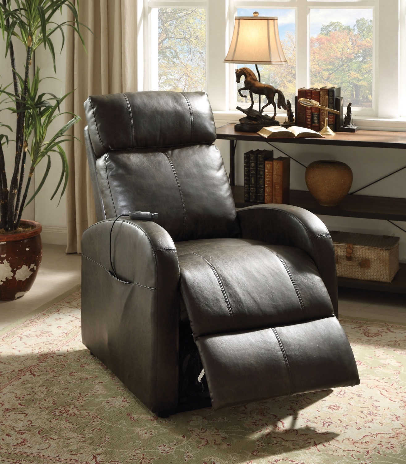 Ricardo Leatherette Recliner Chair w/Power Lift