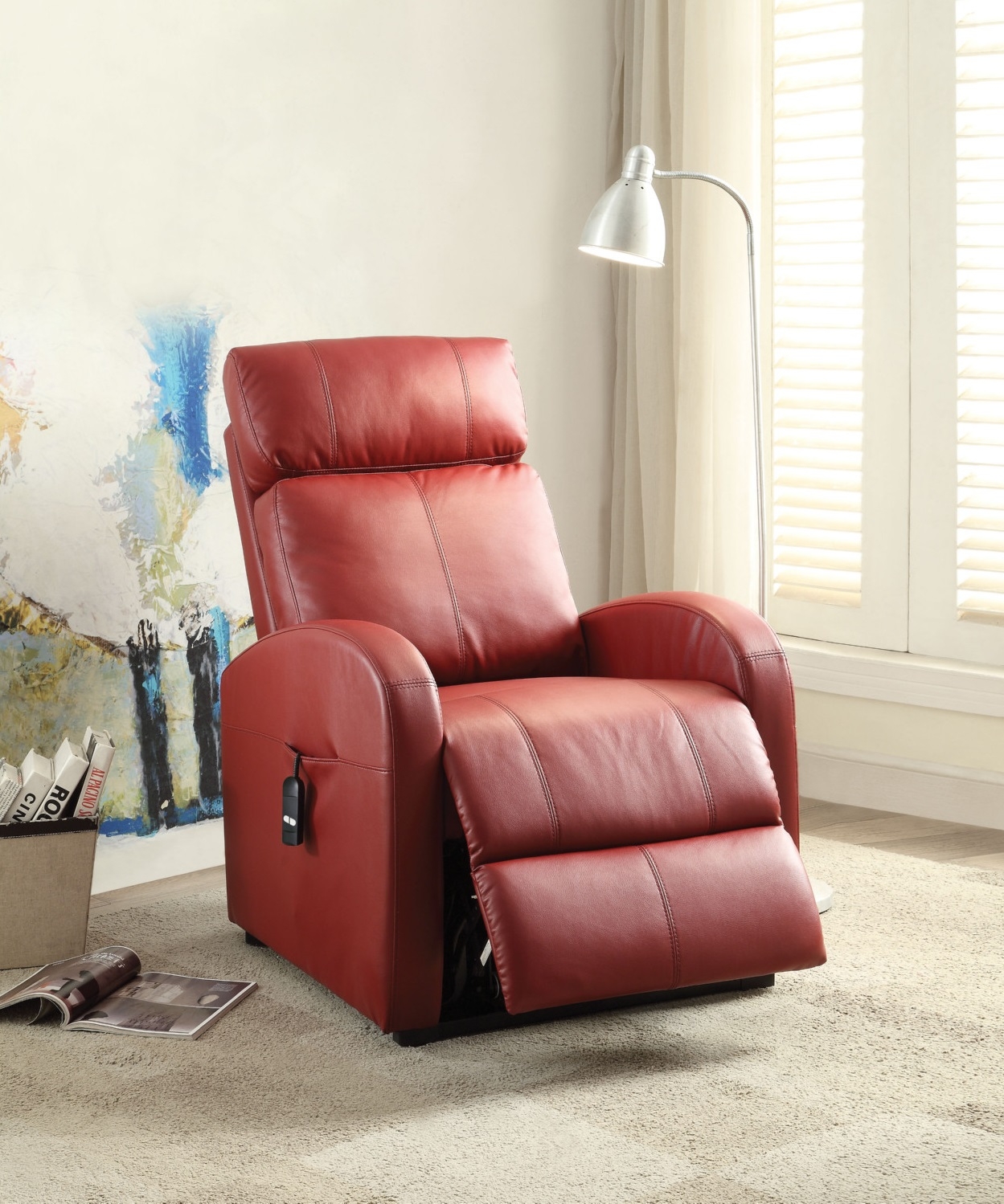 Ricardo Leatherette Recliner Chair w/Power Lift