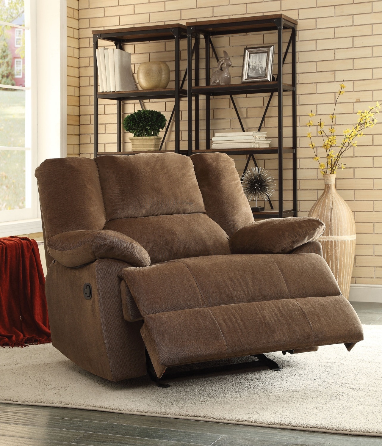 Oliver Fabric Oversized Glider Recliner Chair
