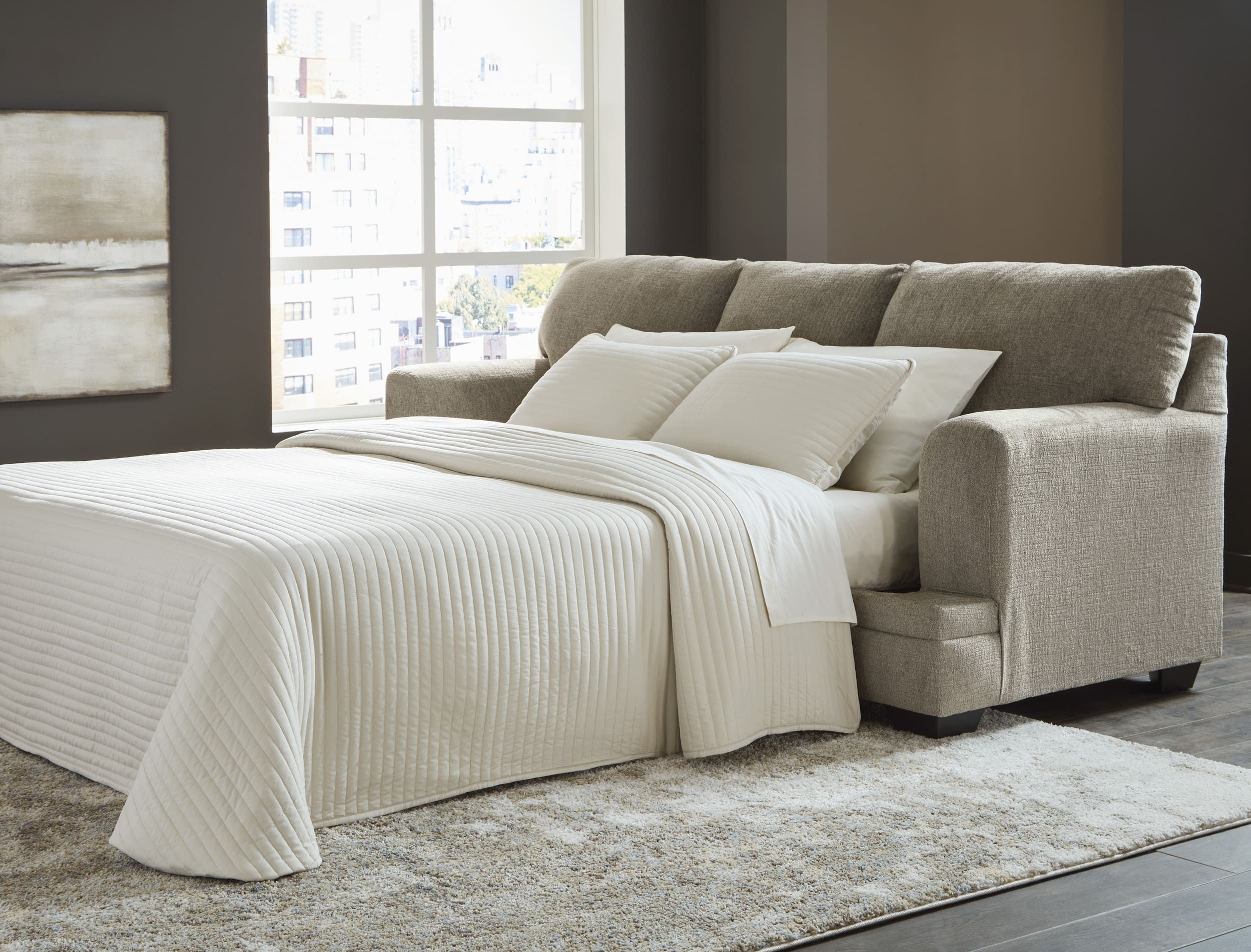 Ashley Stonemeade Queen Taupe Sofa Sleeper