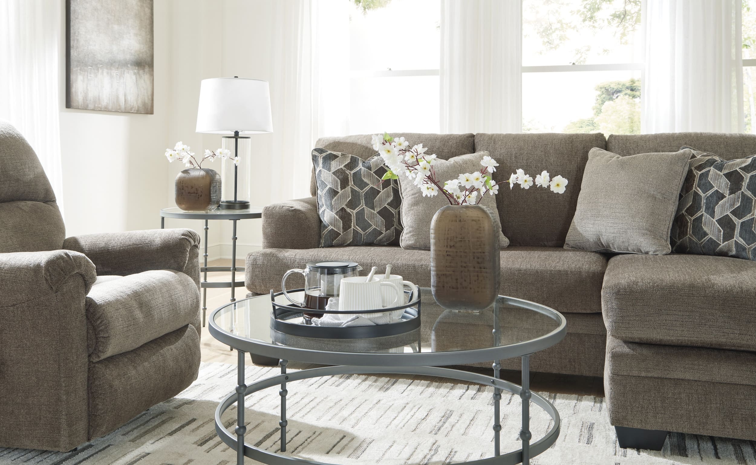 Stonemeade Nutmeg Sofa Chaise-Legacy Furniture Mattress
