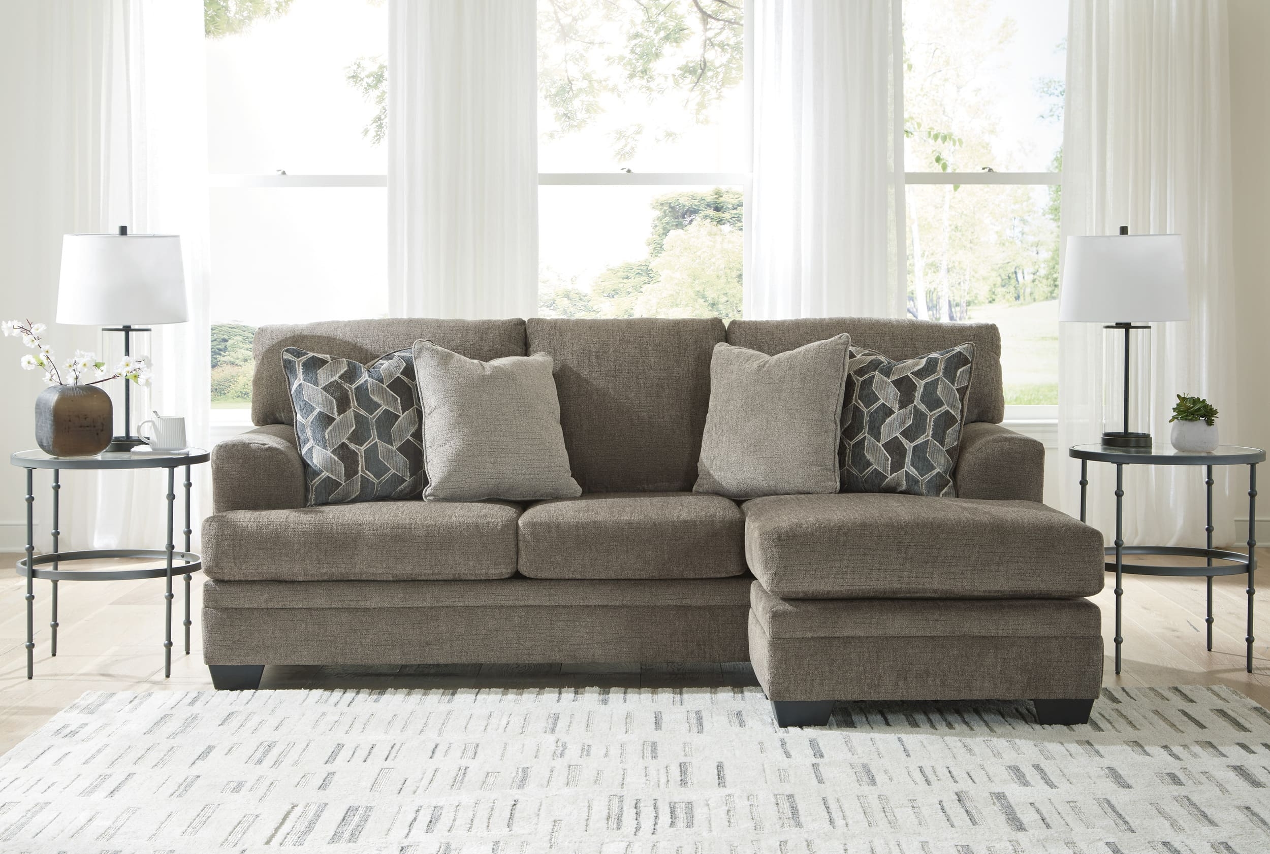 Stonemeade Polyester L-Shaped Sectional Sofa w/Reversible Chaise