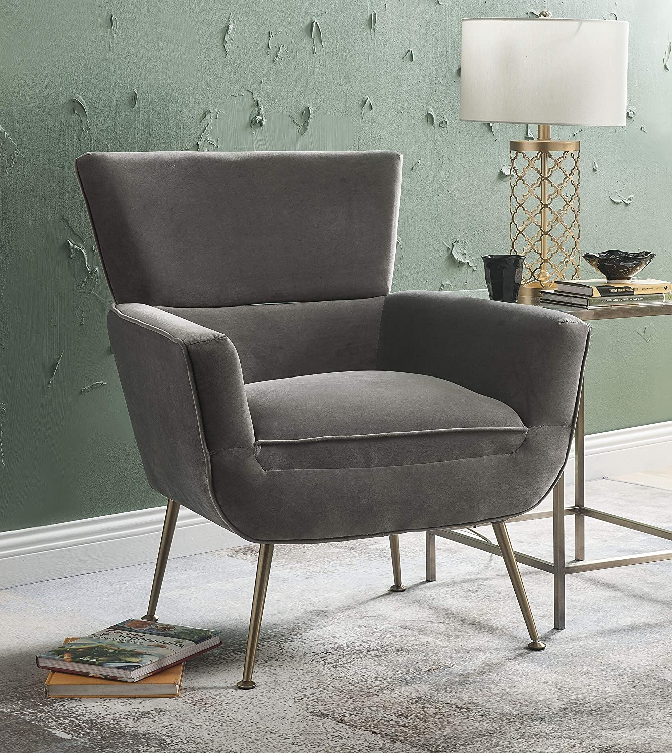 Varik Velvet Accent Chair