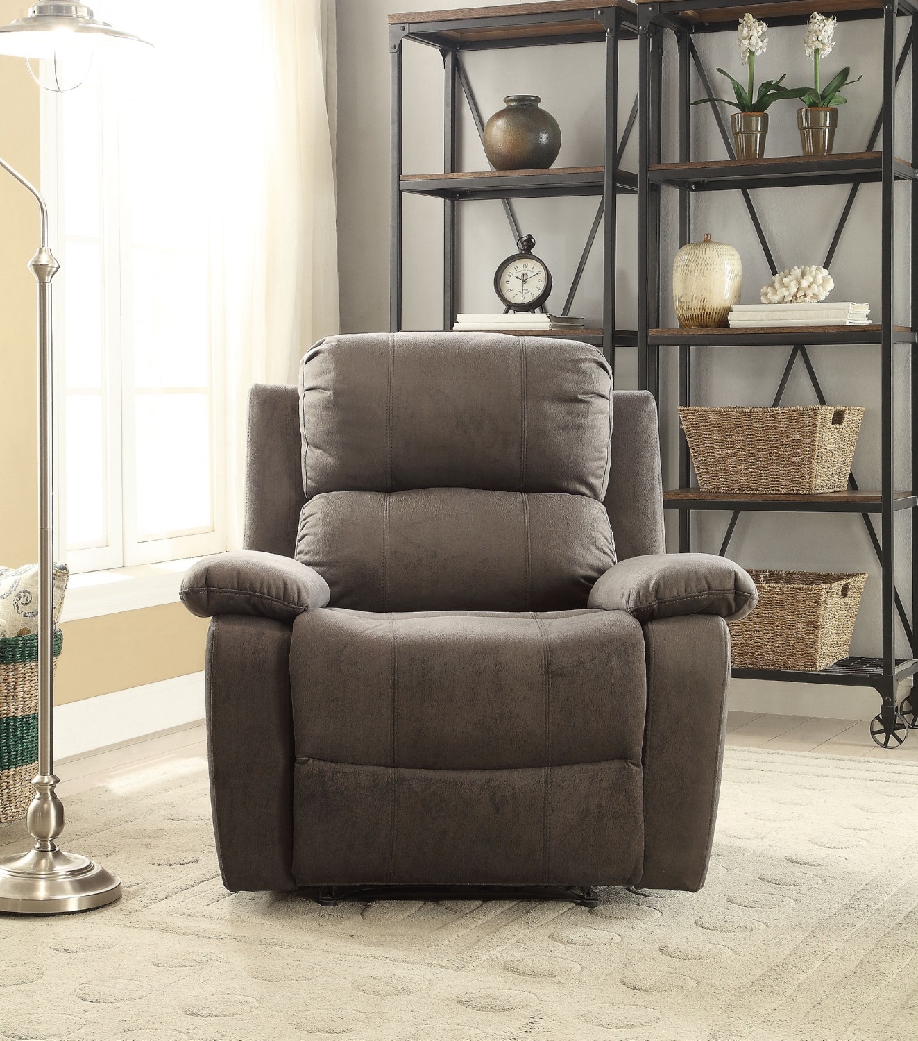 Bina Polished Microfiber Recliner